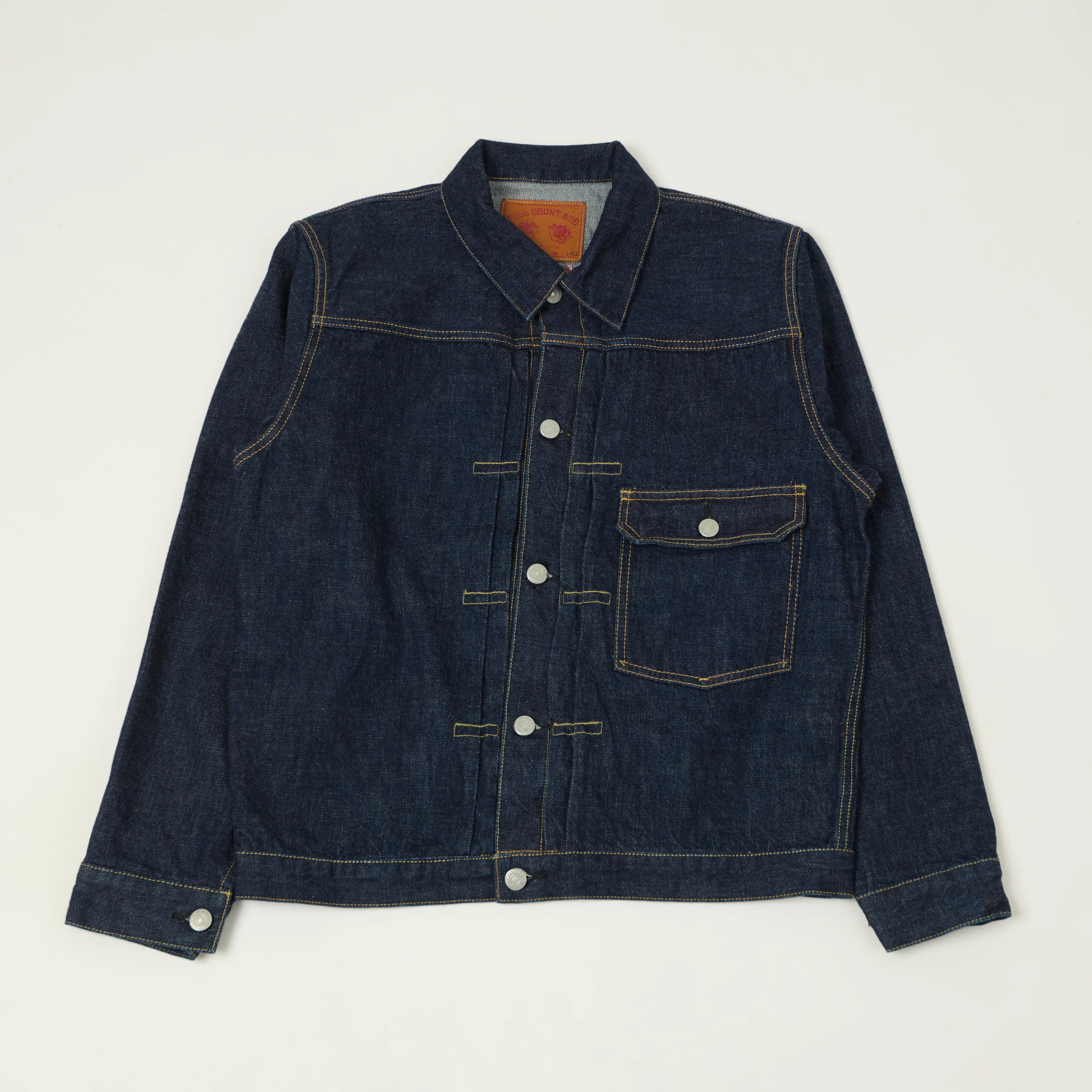 FULLCOUNT 2107E Souvenir Embroidery Type I Denim Jacket - One Wash