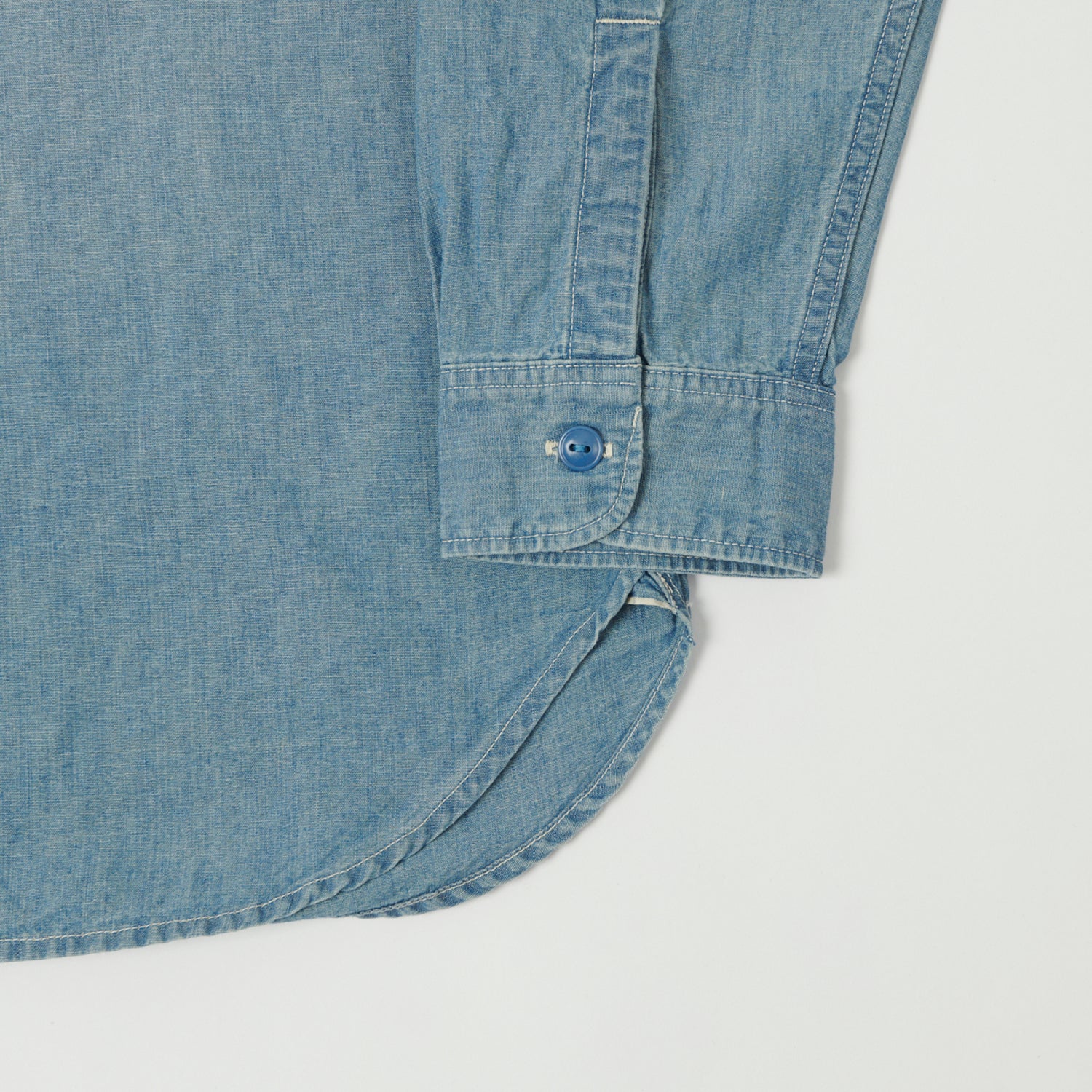 FULLCOUNT 4810 5oz Chambray Work Shirt - Heavy Wash - Image 5