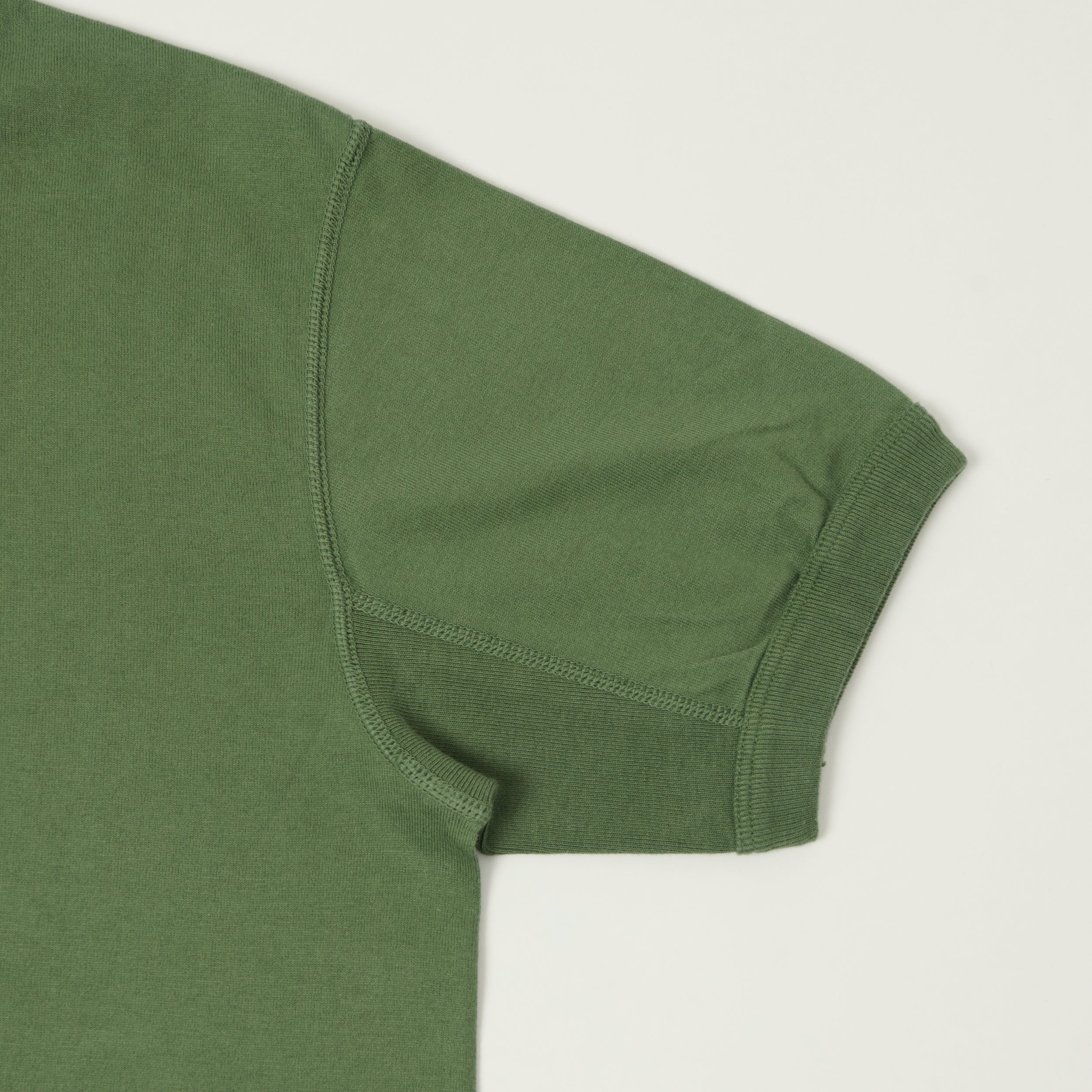 FULLCOUNT 5222 Flat Seam Heavyweight T-Shirt - Evergreen - Image 4