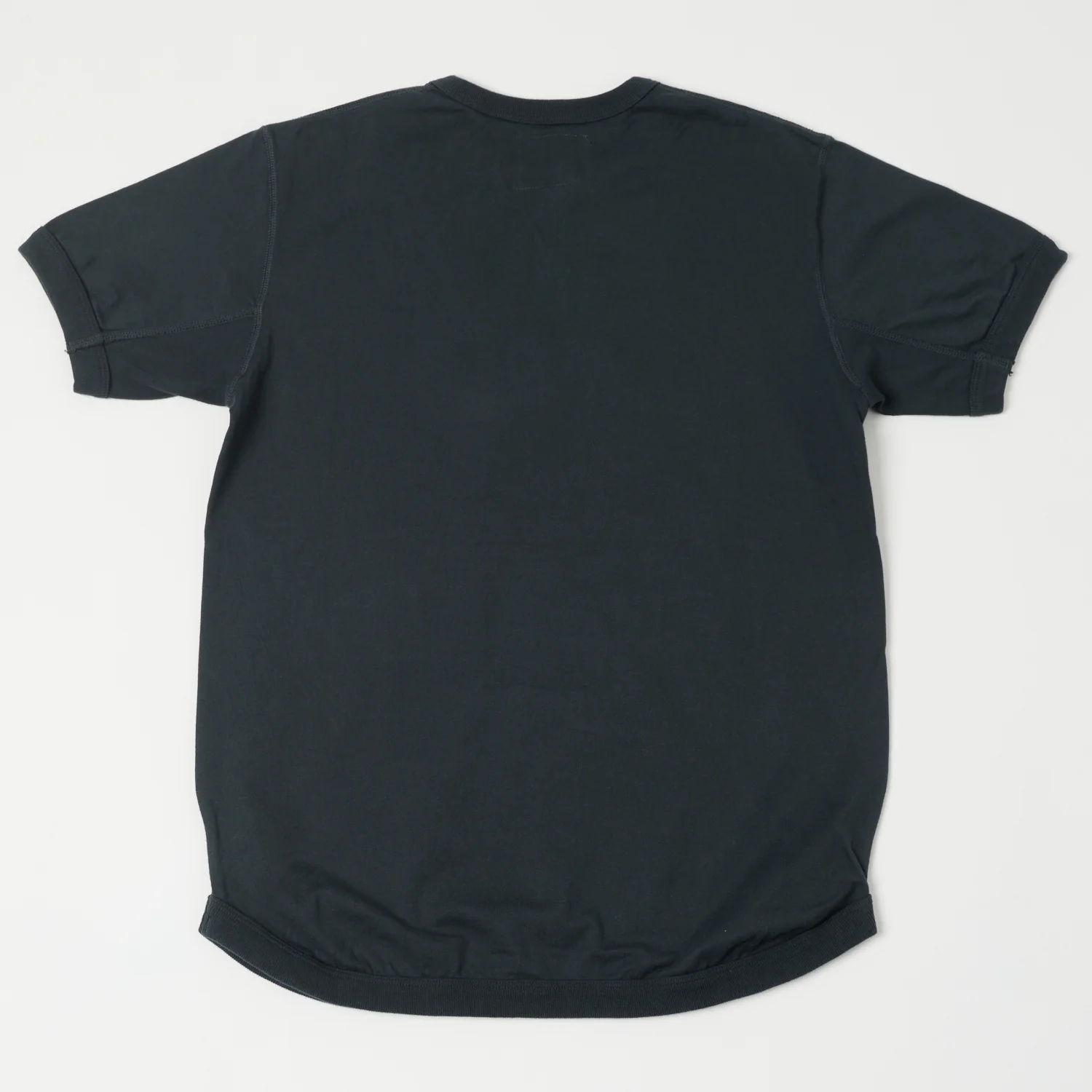 FULLCOUNT 5222H Flat Seam Heavyweight Henley - Ink Black - Image 3