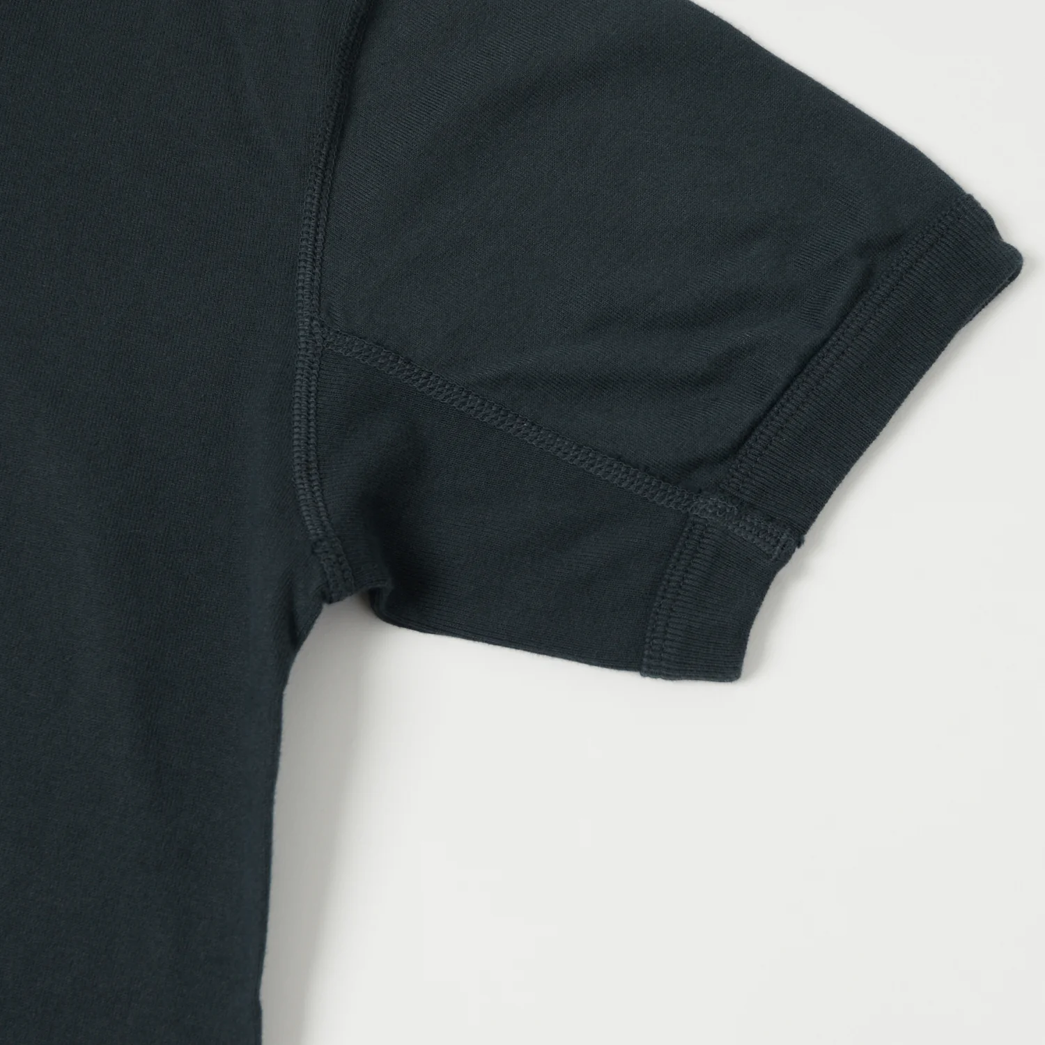 FULLCOUNT 5222H Flat Seam Heavyweight Henley - Ink Black - Image 4