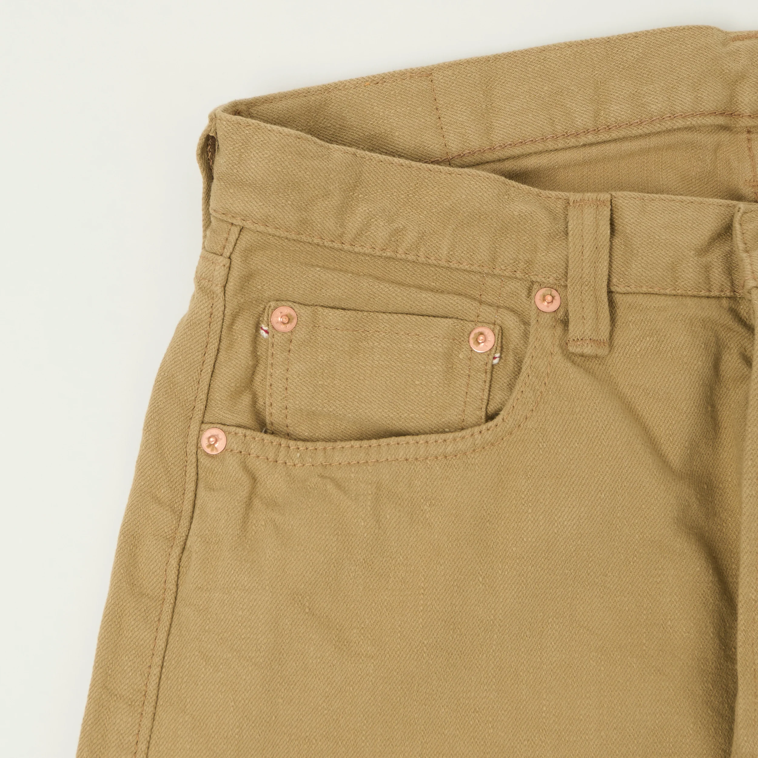 FULLCOUNT 0105 12oz Wide Straight Jean - Beige - Image 5