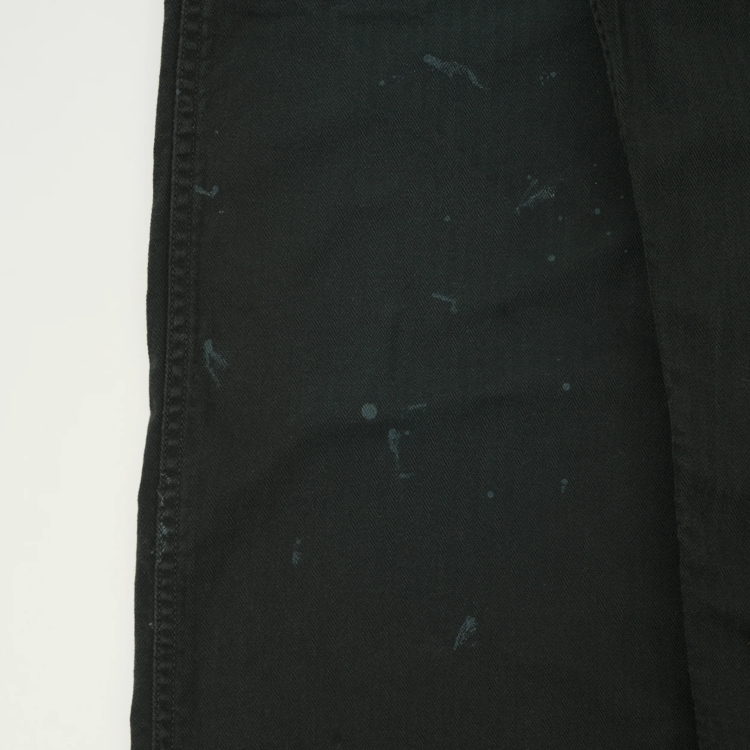 FULLCOUNT 1141 Herringbone Twill 'Vintage Effect' U. S. Navy Seamens Trousers - Black - Image 5