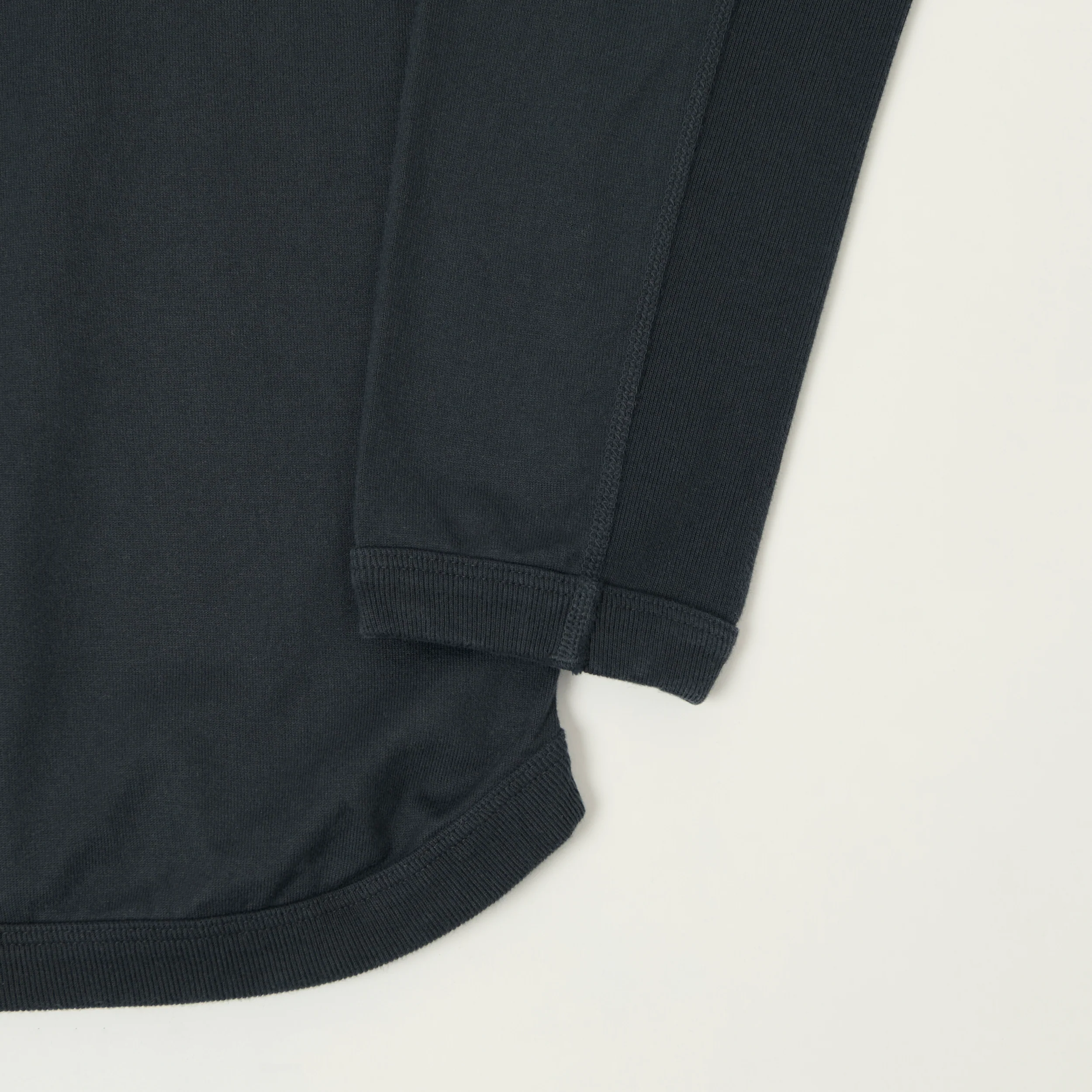 FULLCOUNT 5222L Flat Seam Heavyweight T-Shirt - Ink Black - Image 4