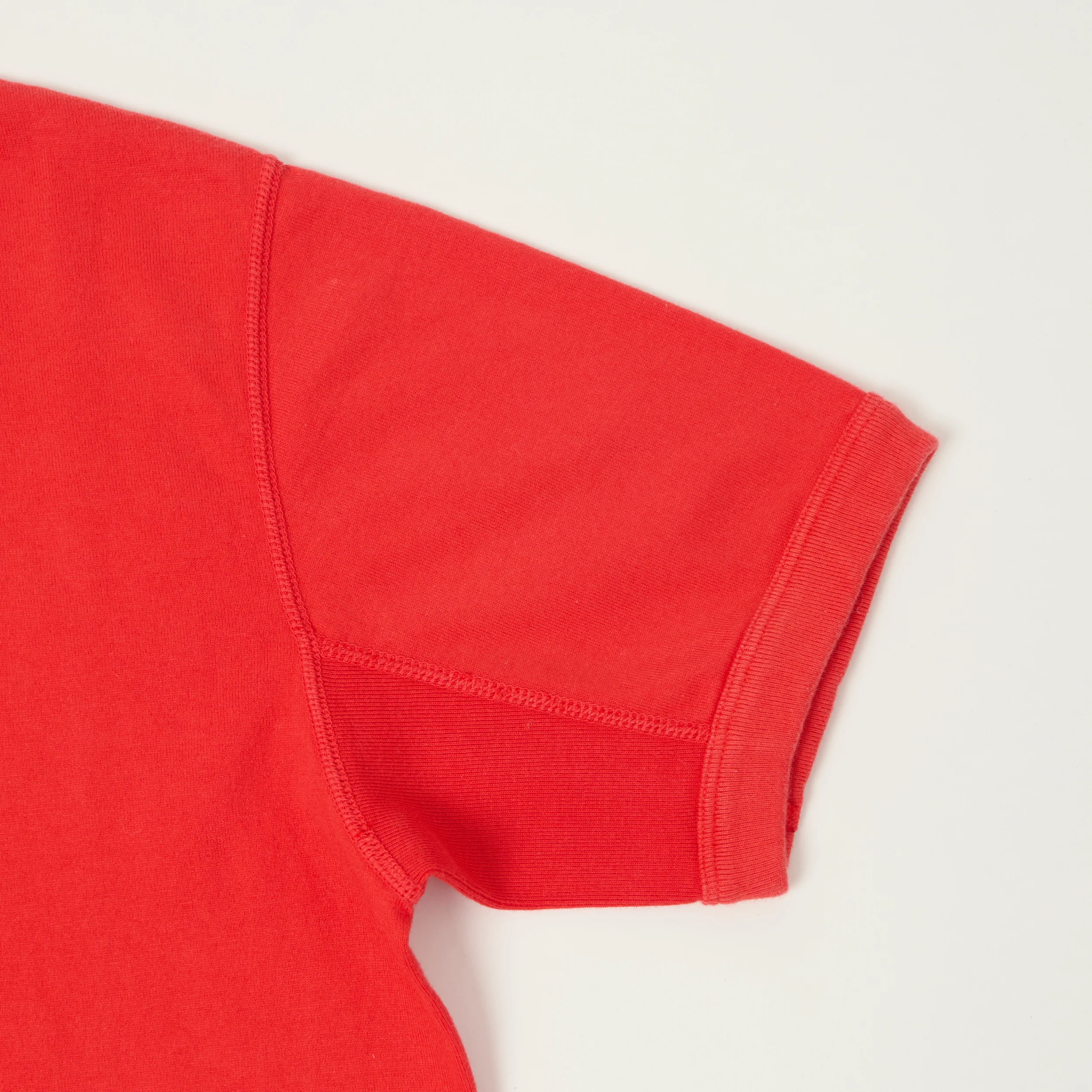 FULLCOUNT 5222H Flat Seam Heavyweight Henley - Red - Image 3