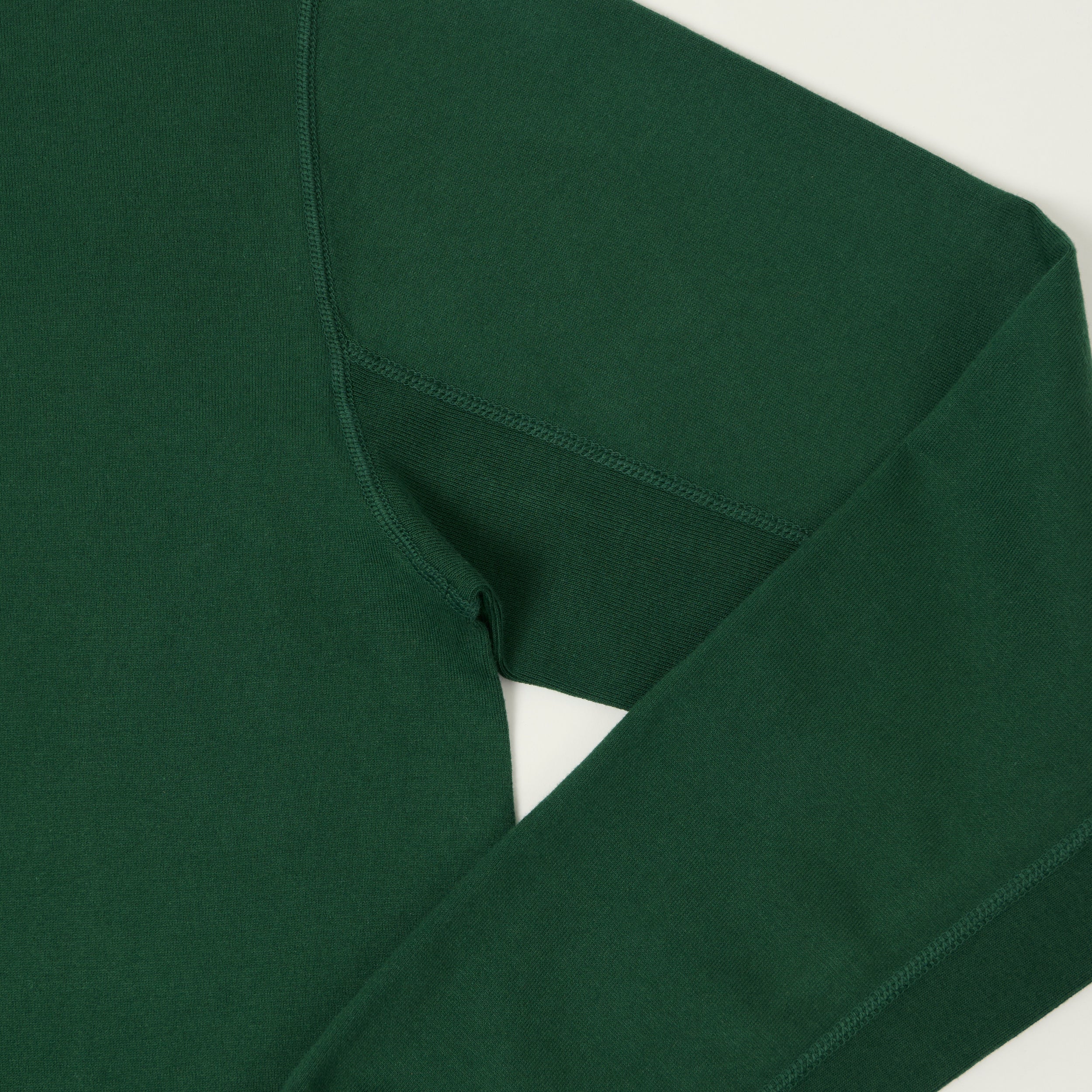 FULLCOUNT 5222LH Flat Seam Heavyweight Henley - Dark Green - Image 3