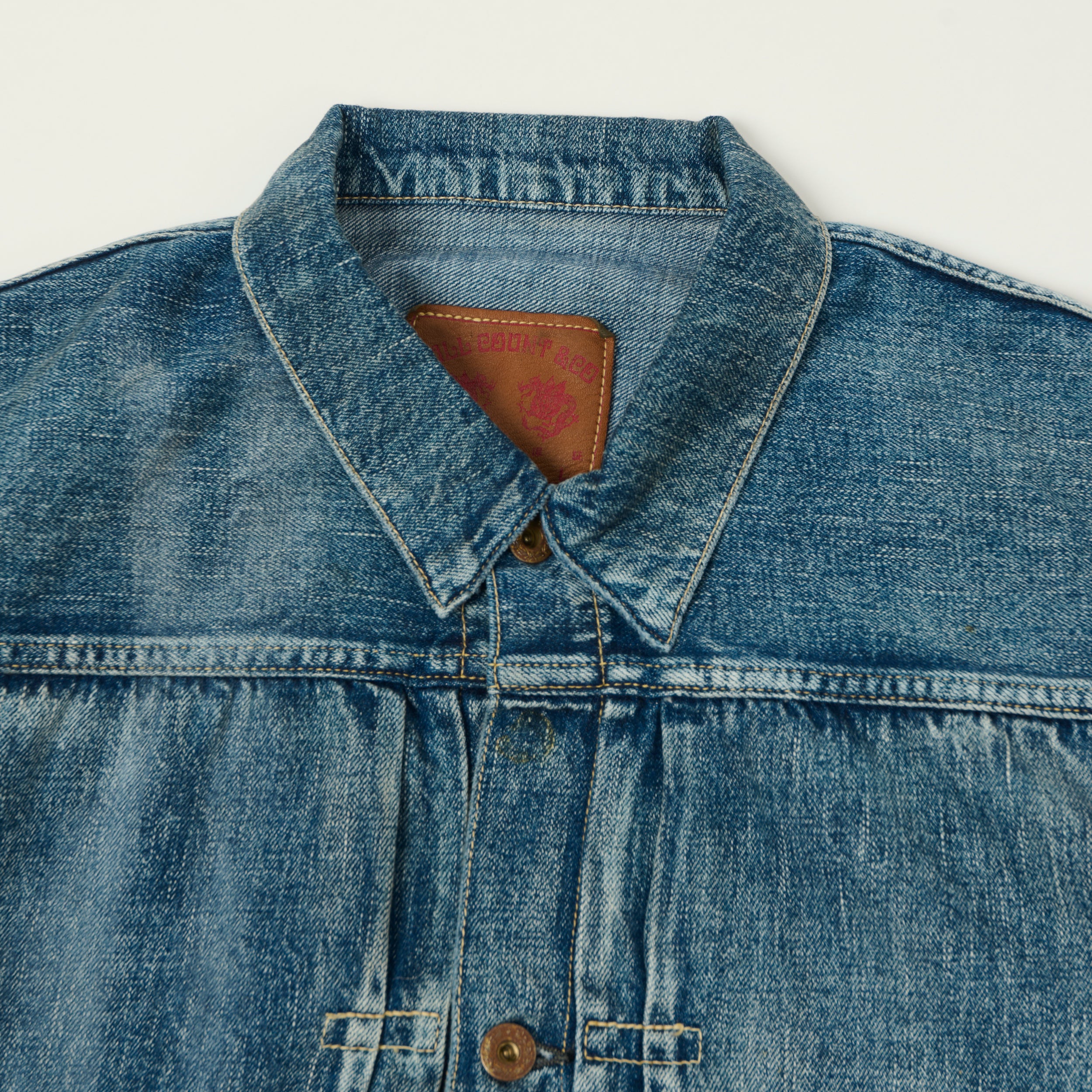 FULLCOUNT S2107SS 11.5oz WWII Model Denim Jacket - 'Master of Reality' Wash - Image 2