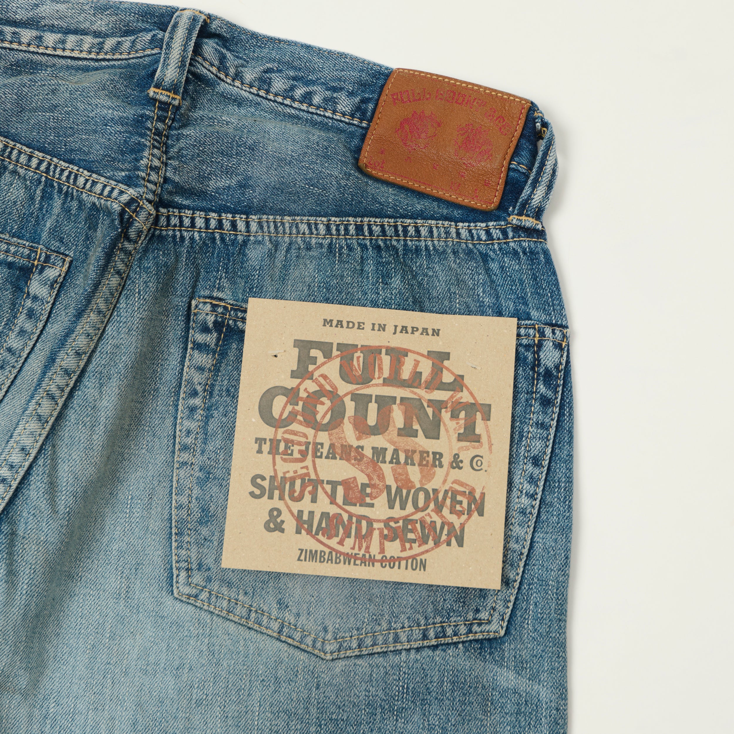 FULLCOUNT S0105SS 11.5oz WWII Model Wide Straight Jean - 'Master of Reality' Wash - Image 2