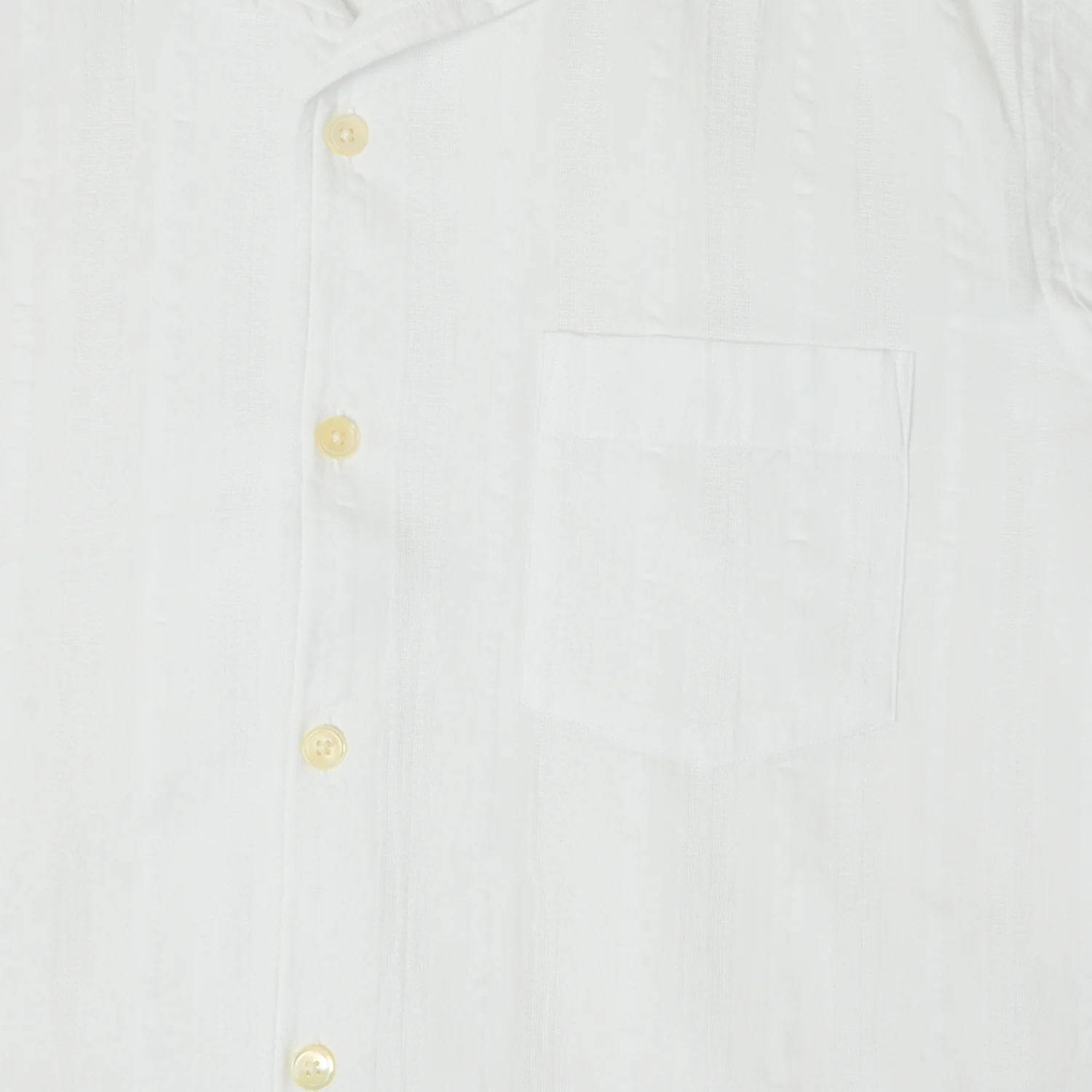 Hartford 'Palm' Camp Collar Shirt - White - Image 4