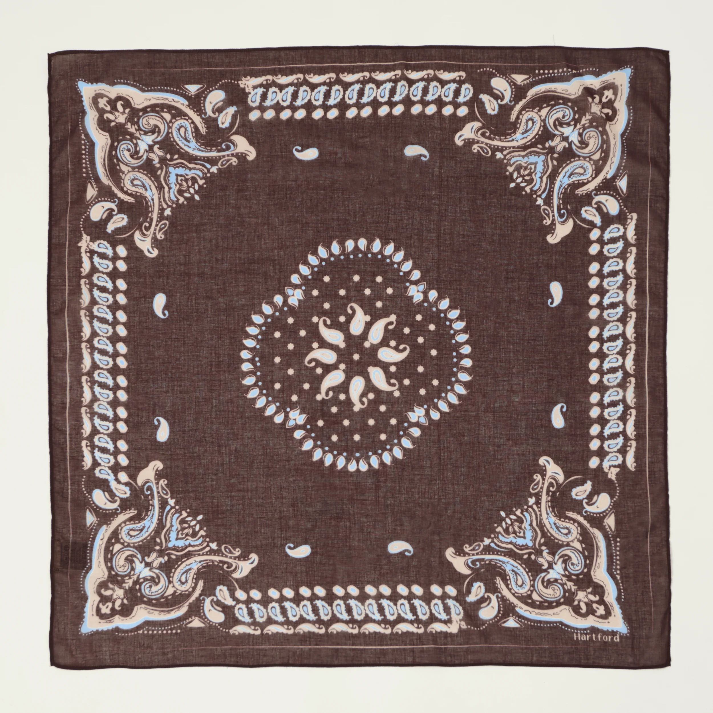 Hartford Paisley Cotton Bandana - Wood
