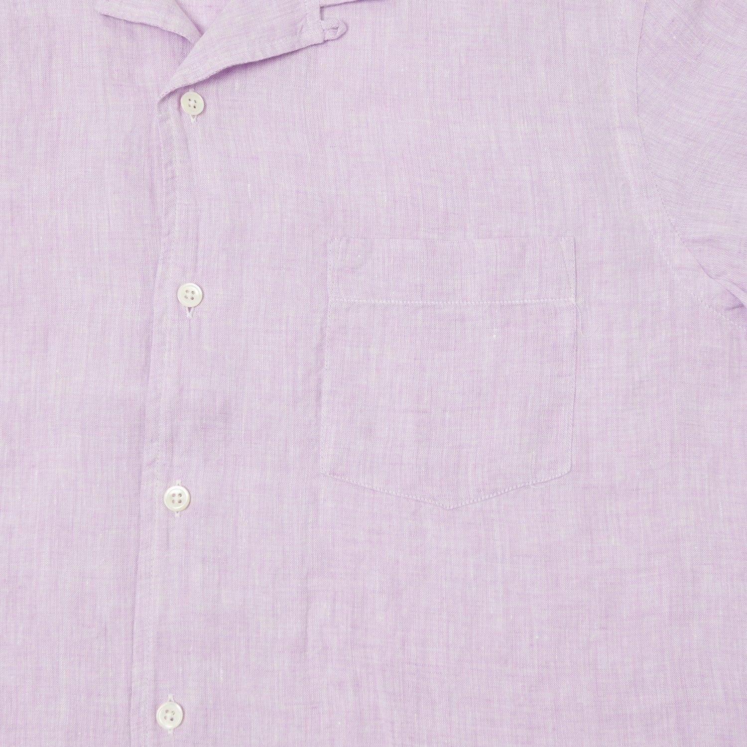 Hartford 'Palm' Camp Collar Linen Shirt - Violet - Image 3