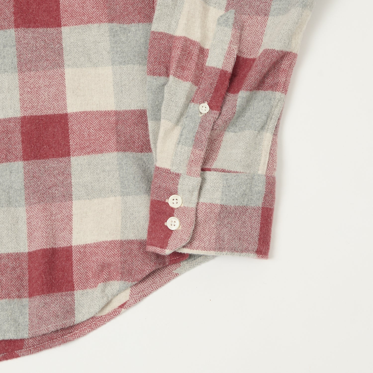 Hartford 'Paul' Check Flannel Shirt - Red/Natural - Image 3