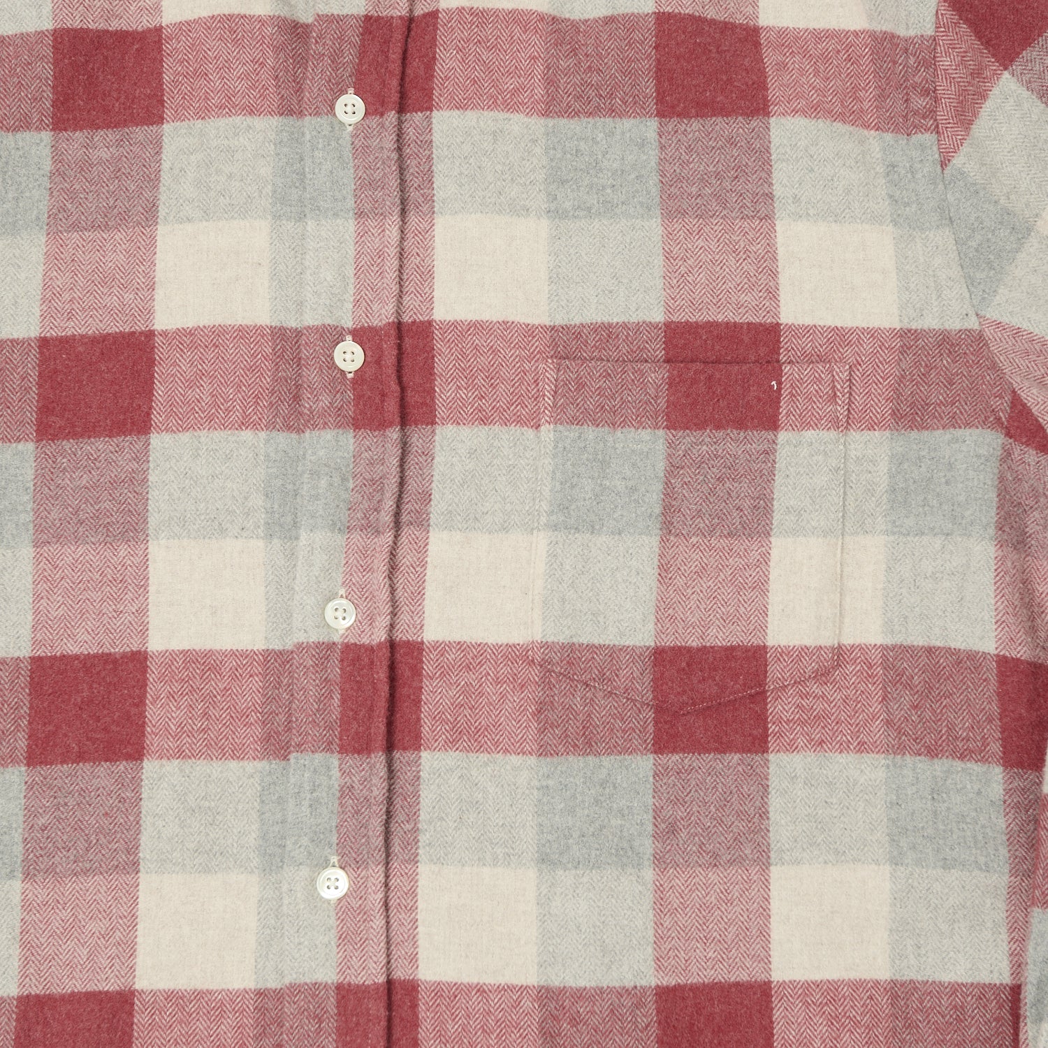Hartford 'Paul' Check Flannel Shirt - Red/Natural - Image 4