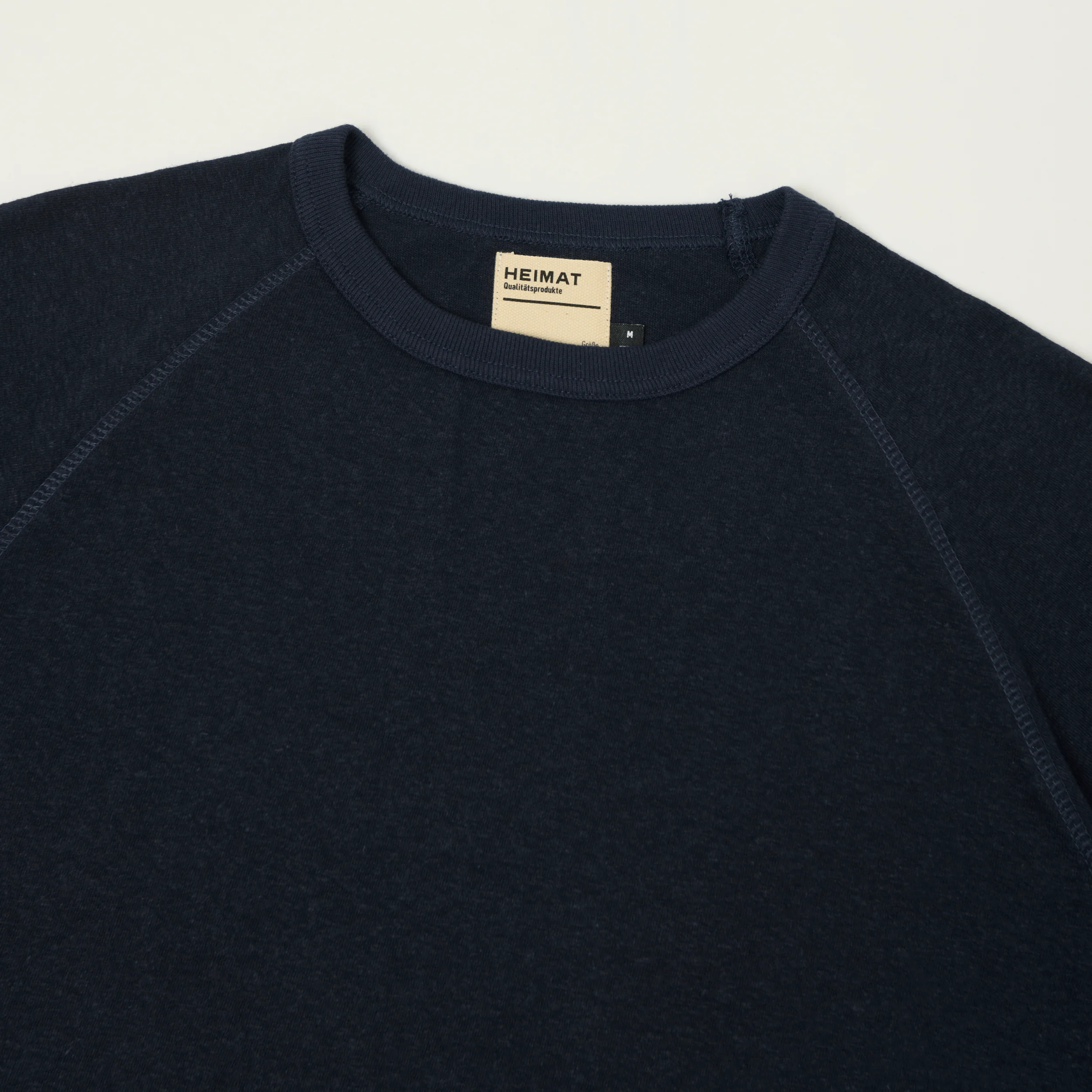 Heimat Raglan Sleeve Cotton Hemp T-Shirt - Ink - Image 2