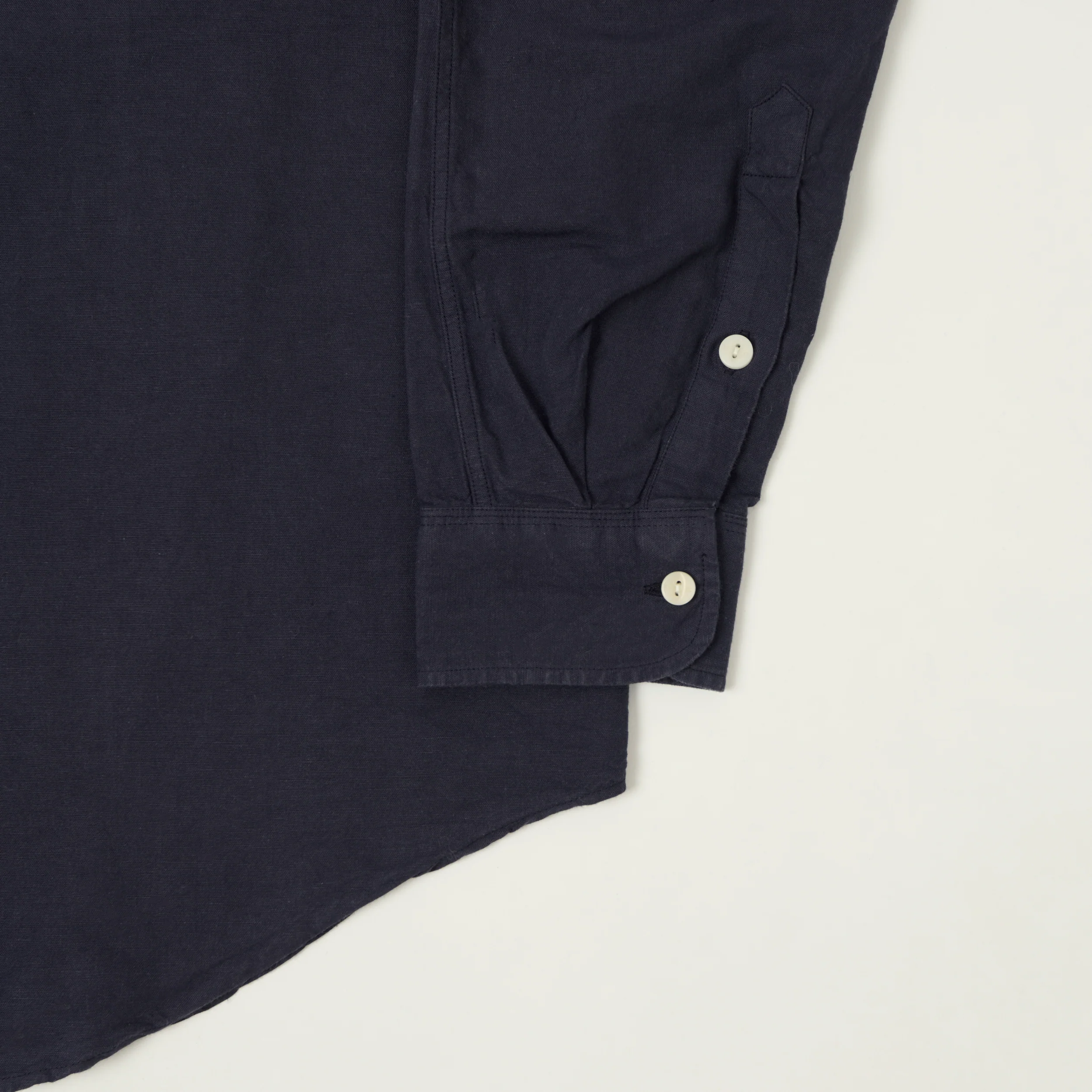Heimat Raglan Sleeve Cotton Hemp Work Shirt - Ink - Image 3