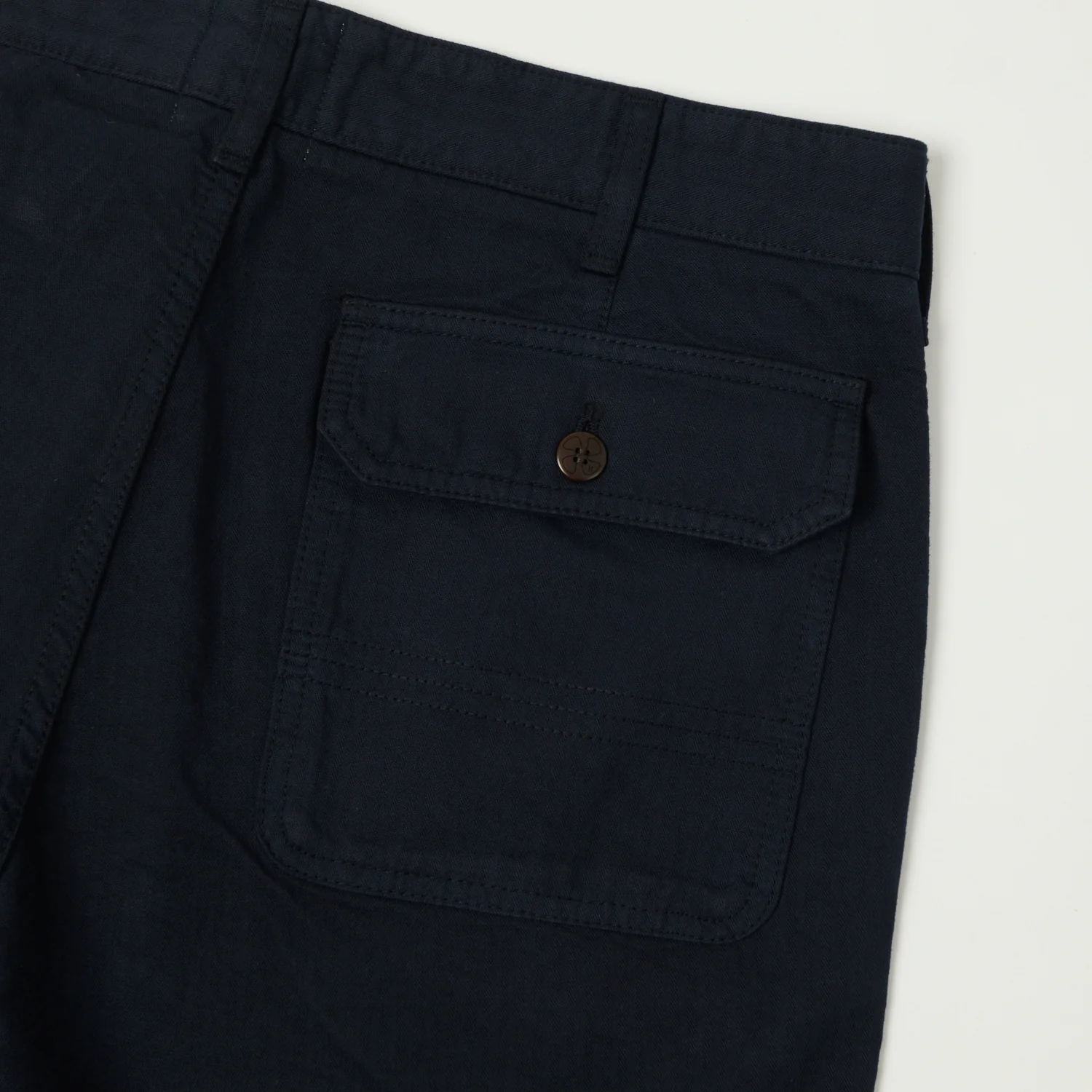 Heimat 'Journey' Herringbone Twill Chinos - Ink - Image 2