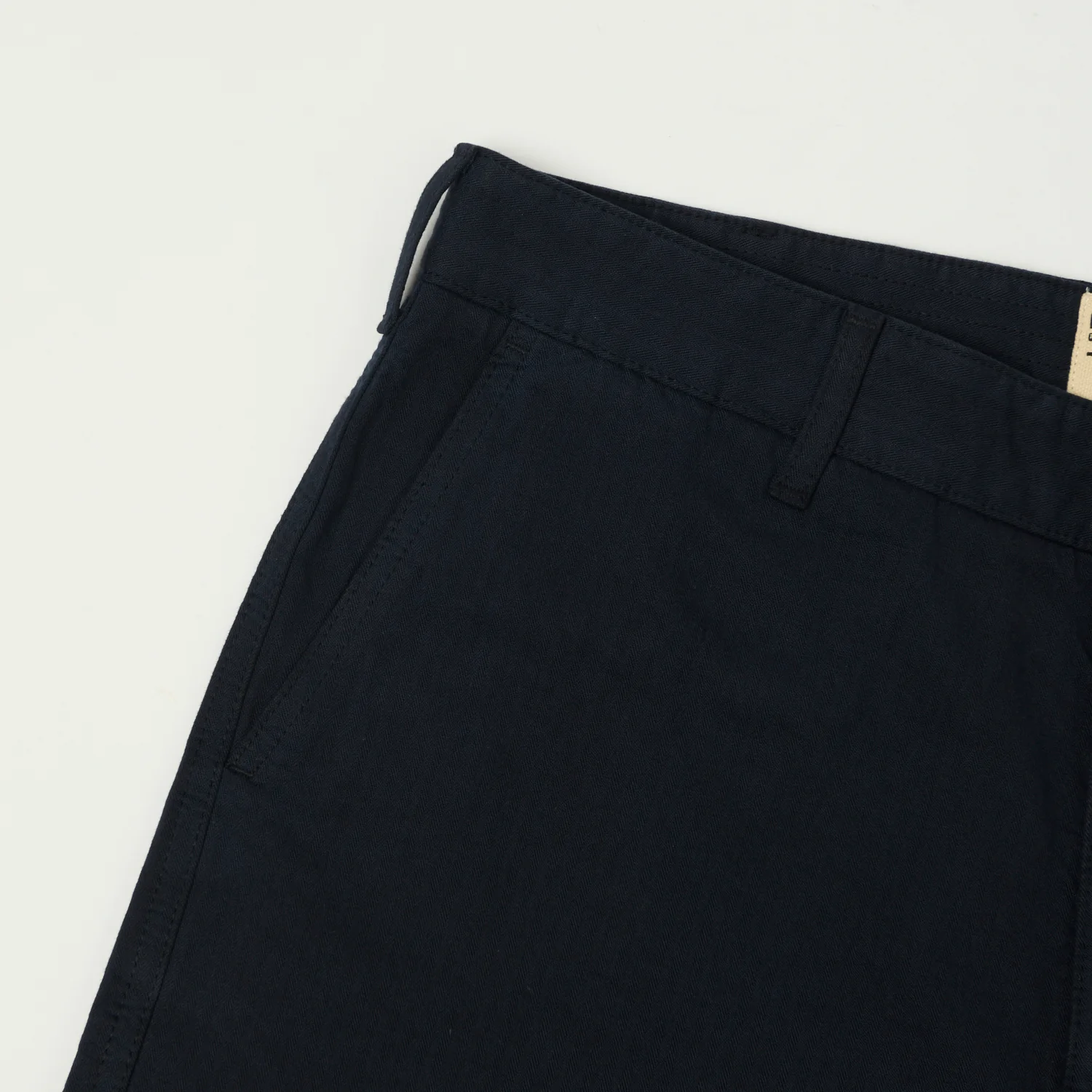 Heimat 'Journey' Herringbone Twill Chinos - Ink - Image 3
