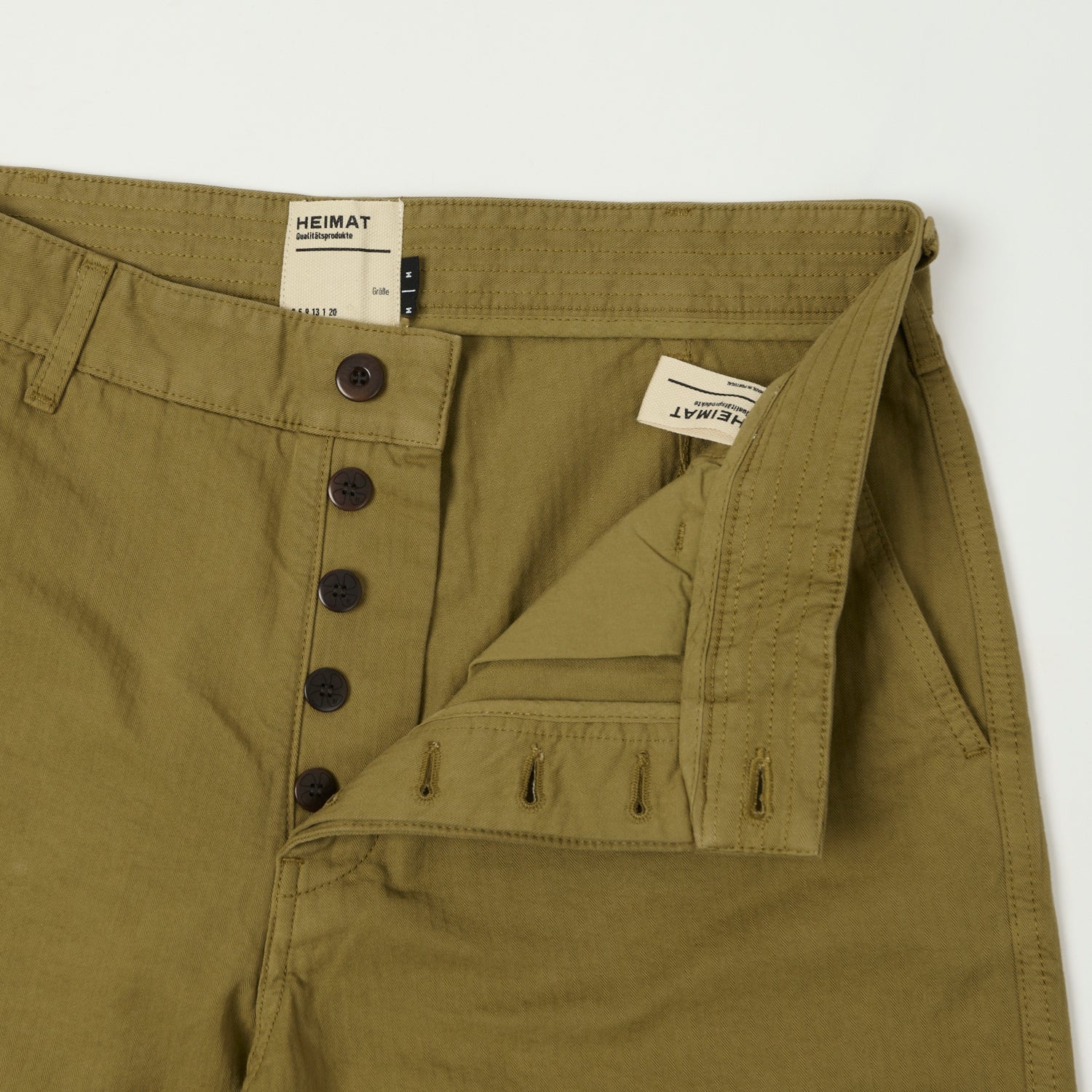 Heimat 'Journey' Herringbone Twill Shorts - Desert - Image 4