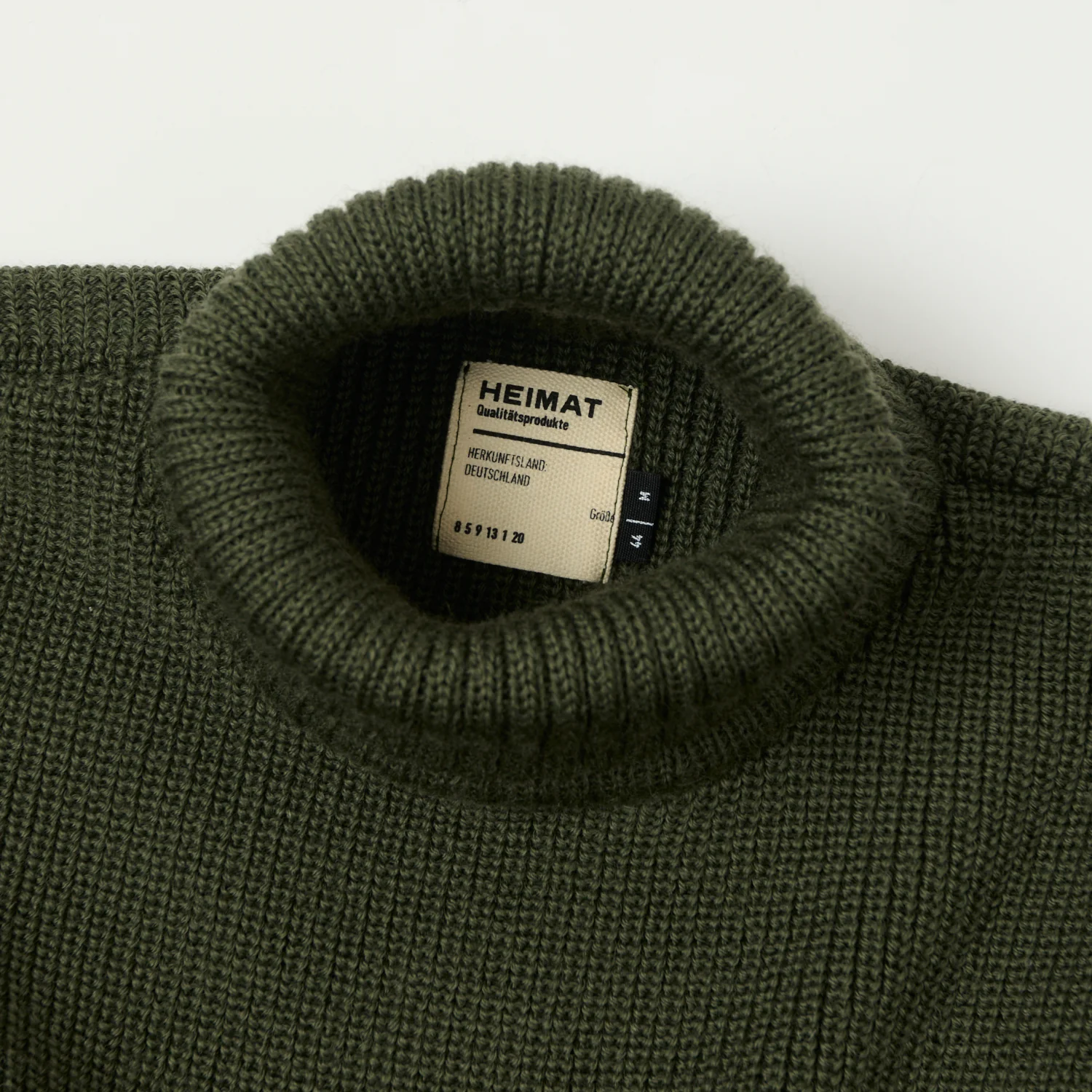 Heimat 'Rollkragen' U Boat Rollneck - Military Green - Image 2