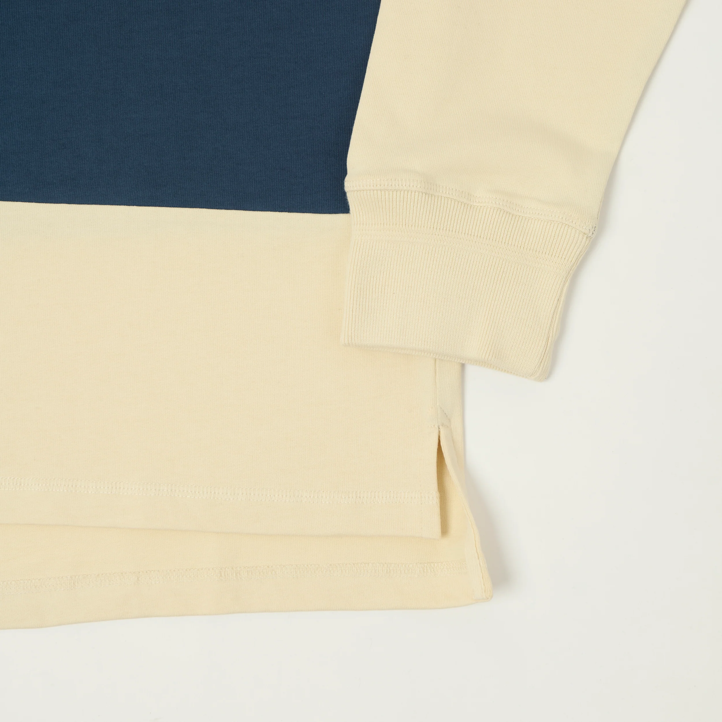 Heimat Raglan Sleeve Rugby Shirt - Trail Blue/Ink/Seashell - Image 3