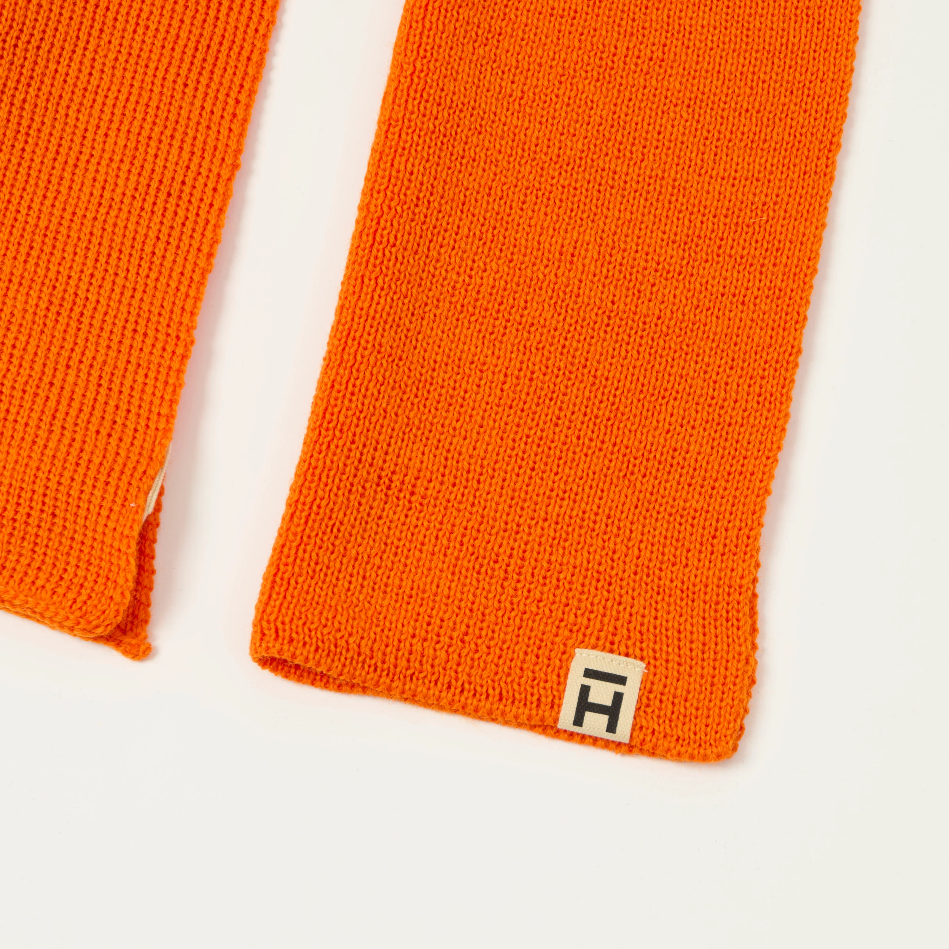 Heimat 'Schal' Wool Scarf - Rescue Orange - Image 2