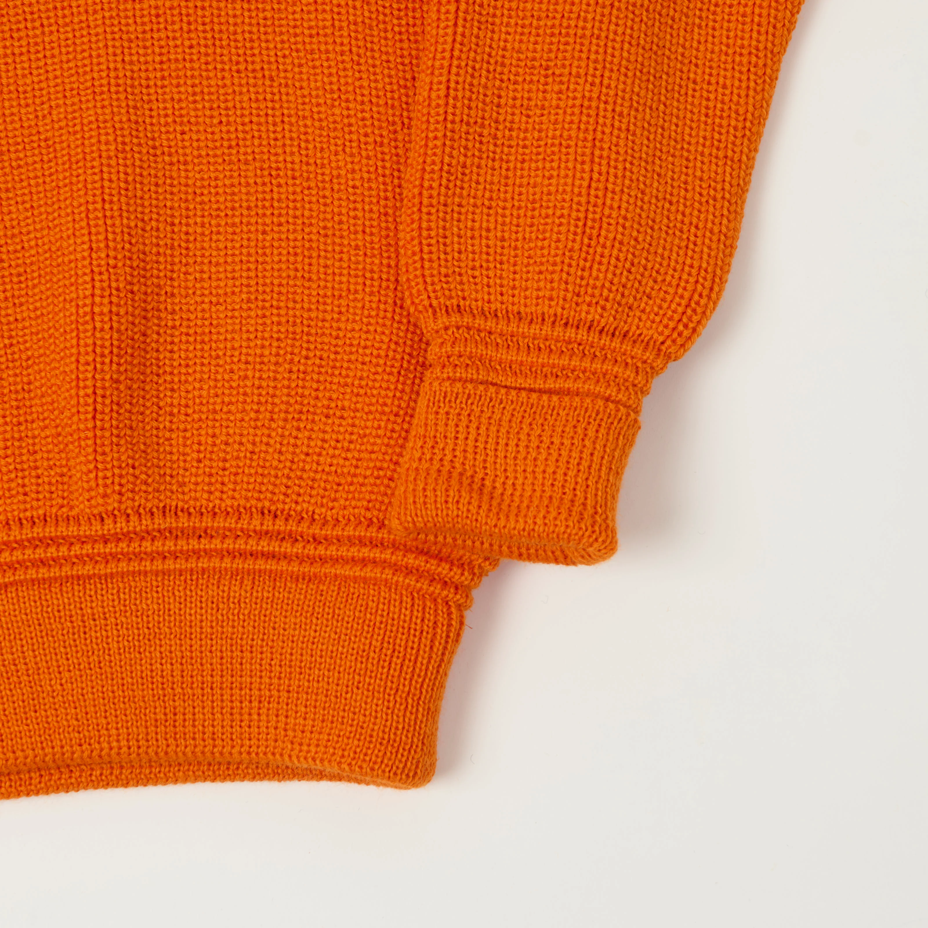 Heimat 'Segler' Quarter Zip Skipper Jumper - Rescue Orange - Image 3