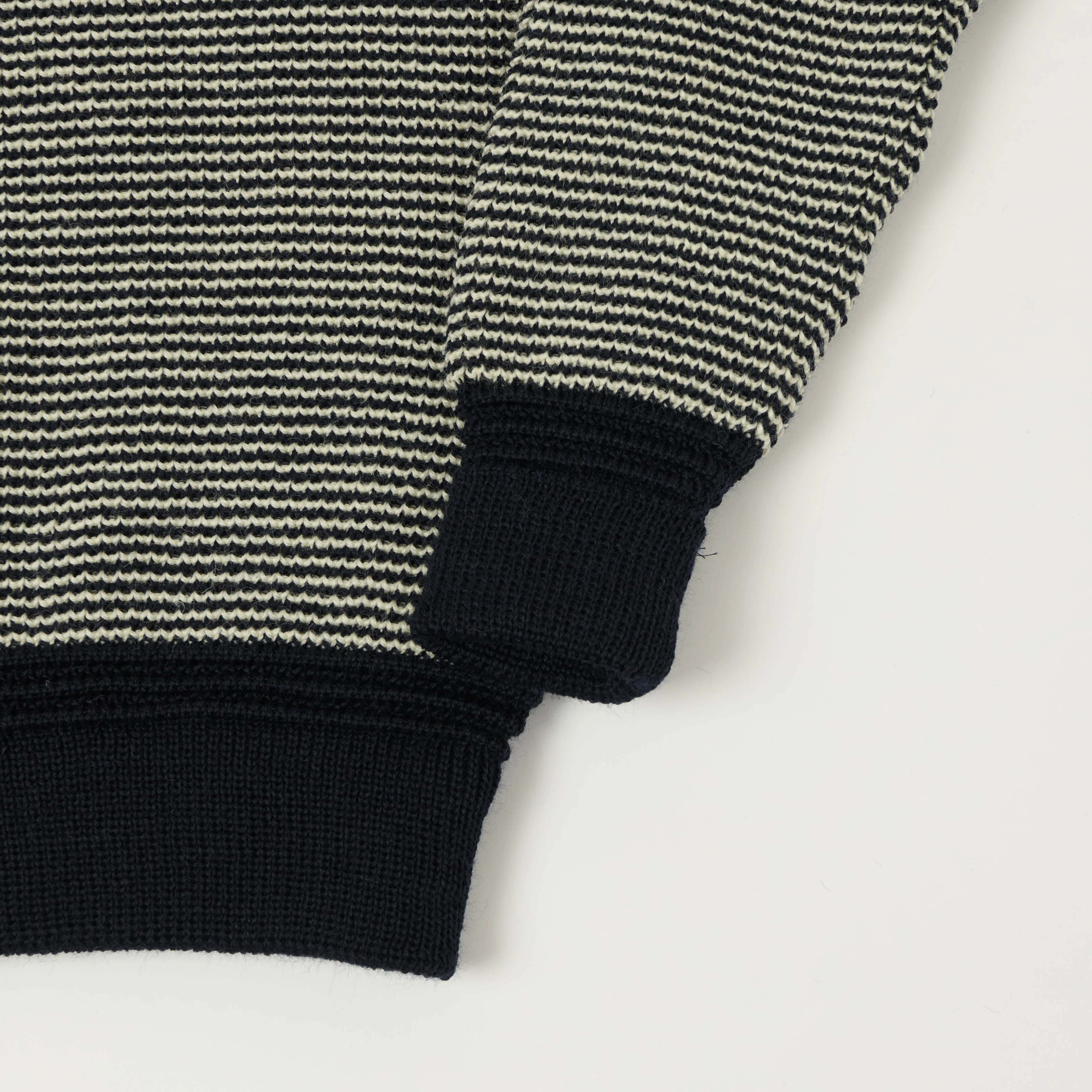 Heimat 'Rundhals' Crew Neck Jumper - Ink/Seashell - Image 3