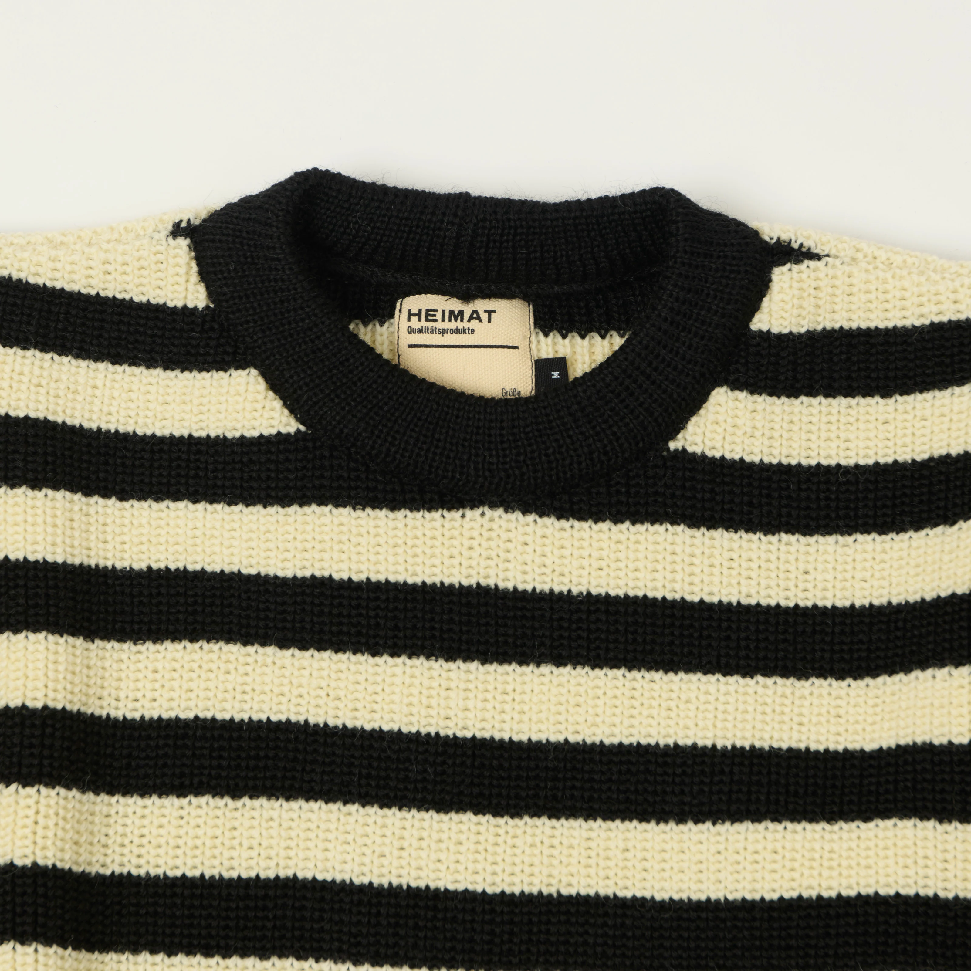 Heimat 'Rundhals' Crew Neck Jumper - Jail House Stripe - Image 2
