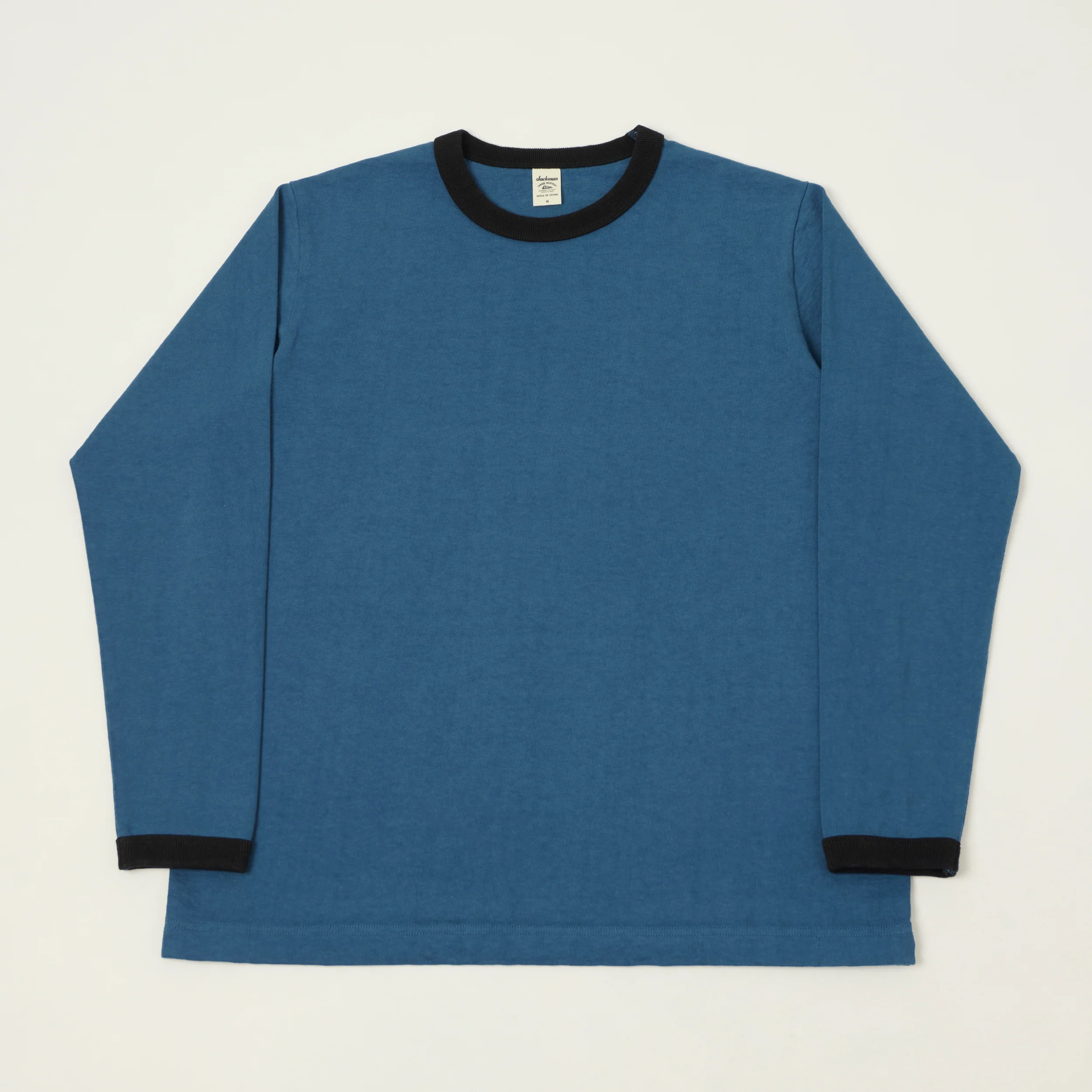 Jackman Long Sleeve Dotsume T-shirt - Blue/Black