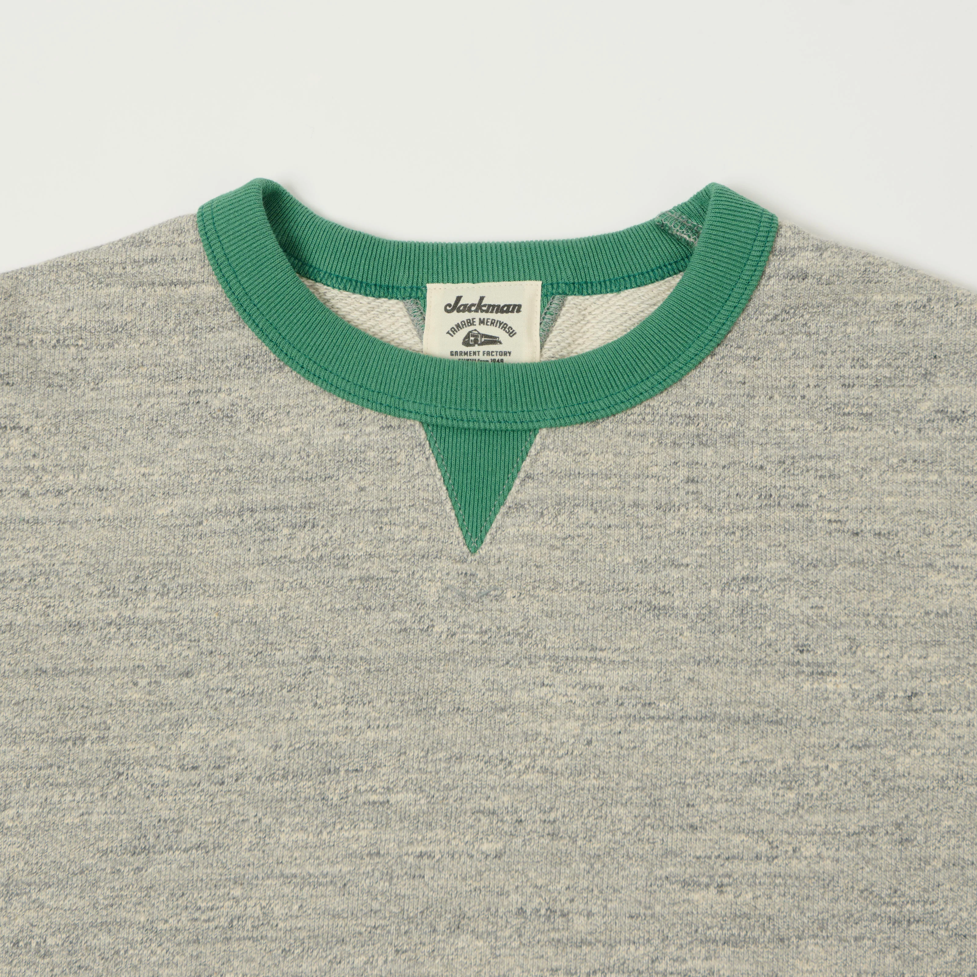 Jackman GG Crewneck Sweatshirt - Heather Grey/Green - Image 2