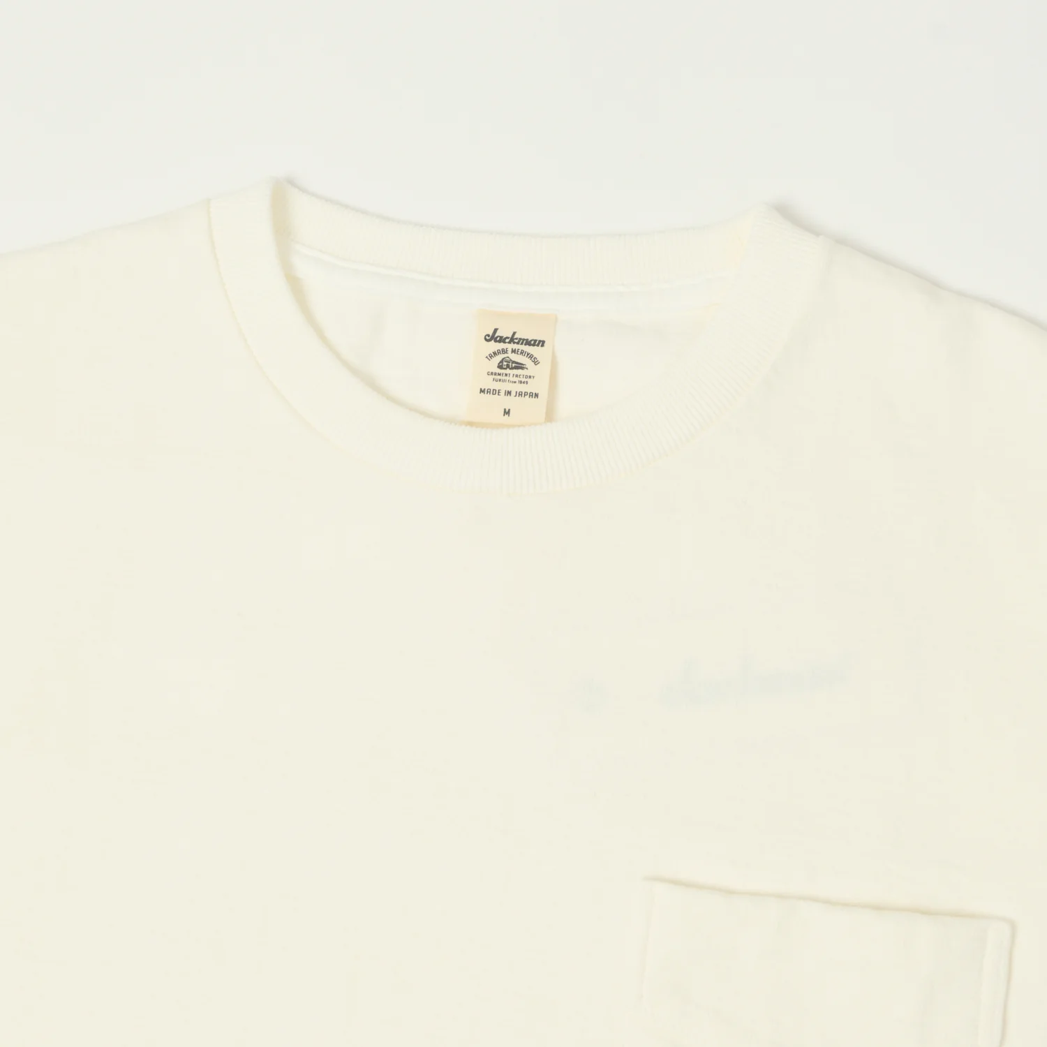 Jackman Dotsume Pocket T-Shirt - Off White - Image 2