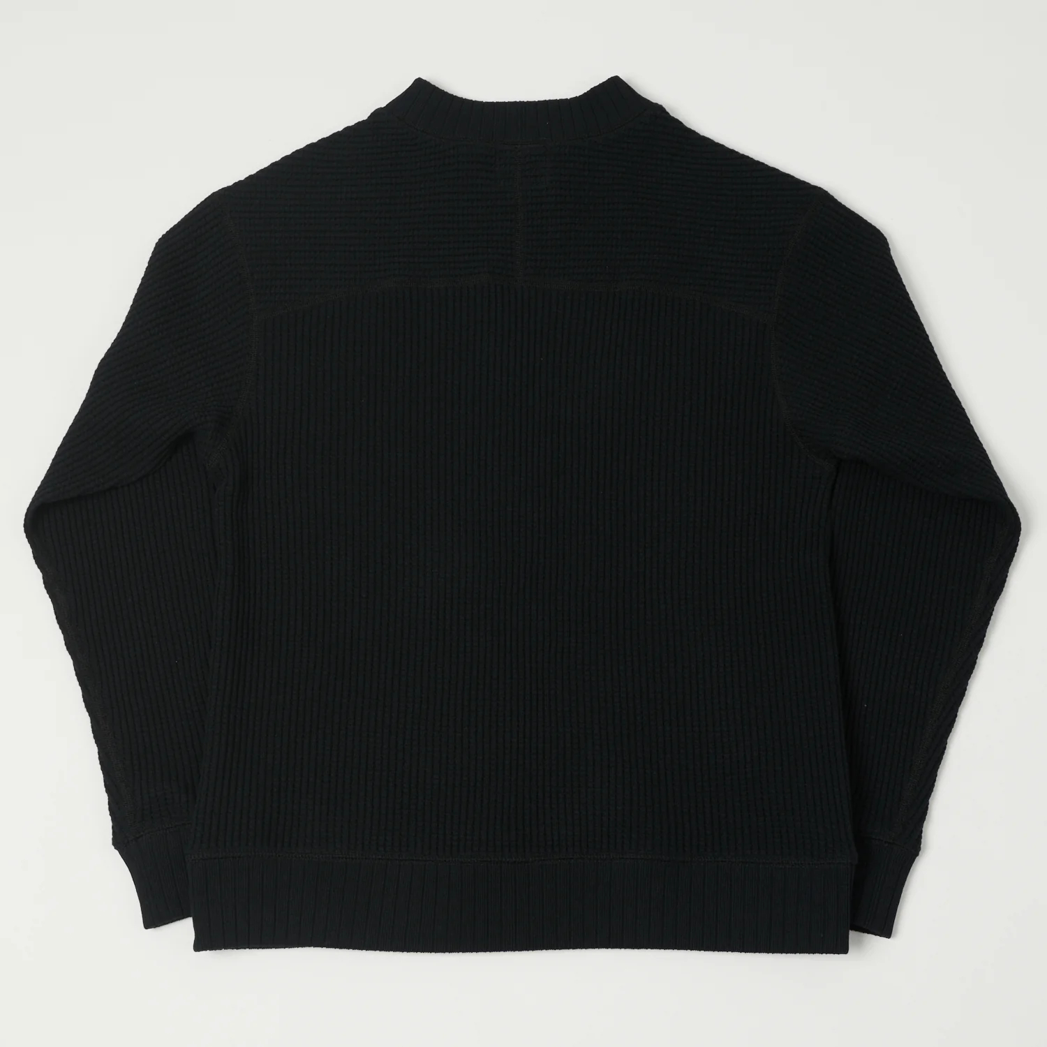 Jackman Midneck Waffle Sweatshirt - Black - Image 5