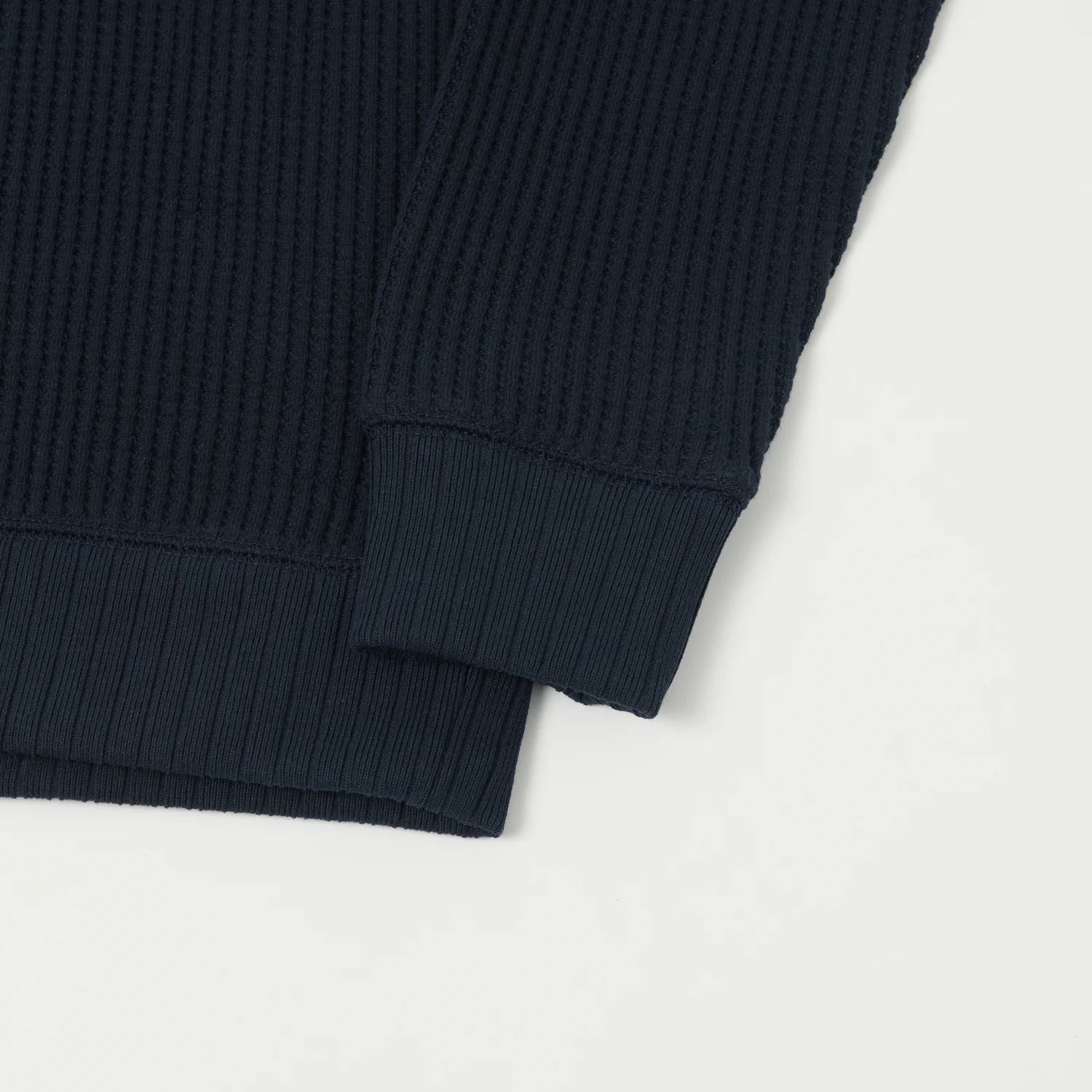 Jackman Midneck Waffle Sweatshirt - Dark Navy - Image 4