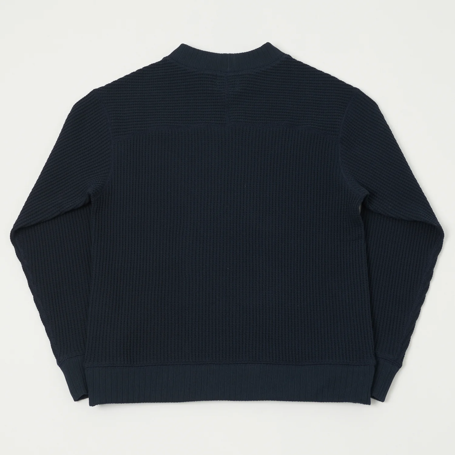 Jackman Midneck Waffle Sweatshirt - Dark Navy - Image 5