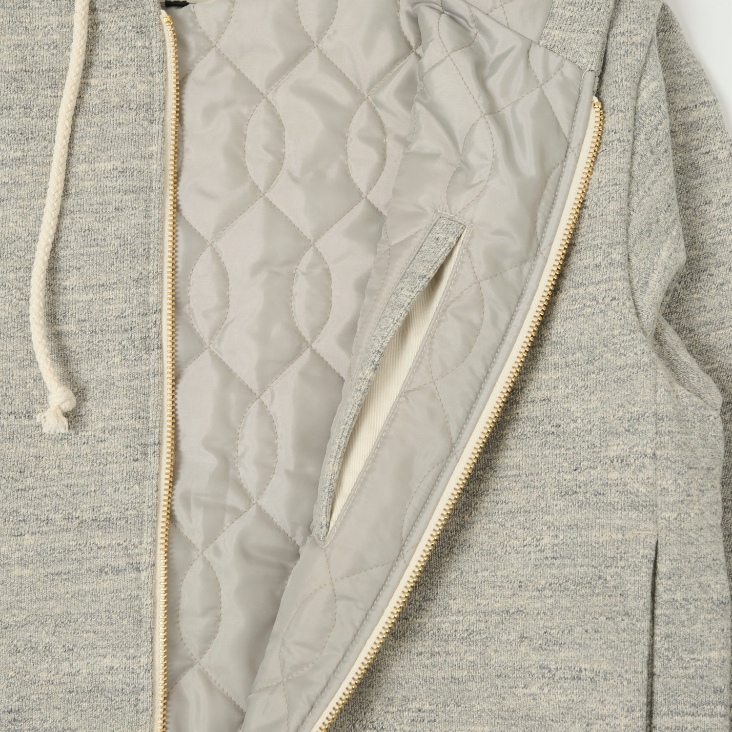 Jackman GG Padded Sweat Parka - Heather Grey - Image 3