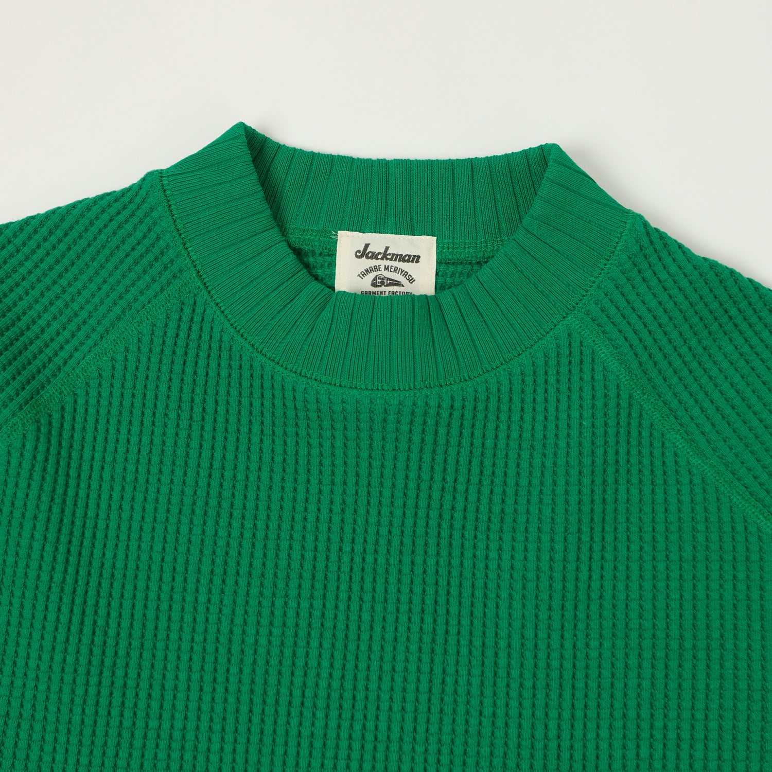 Jackman Midneck Waffle Sweatshirt - True Green - Image 2