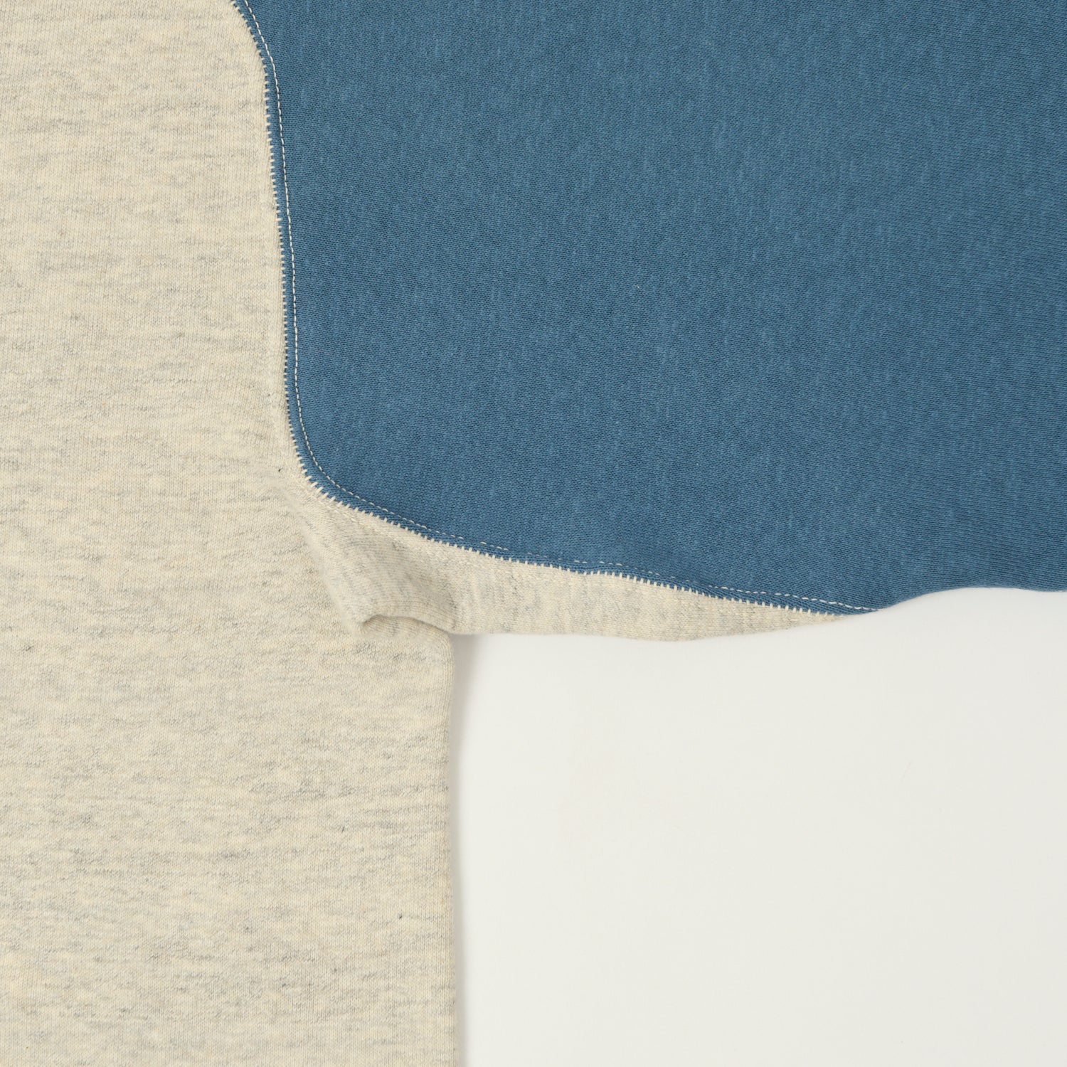John Gluckow Lot. JG-CS20 Freedom Sleeve Sweatshirt - Oatmeal/Light Blue - Image 4