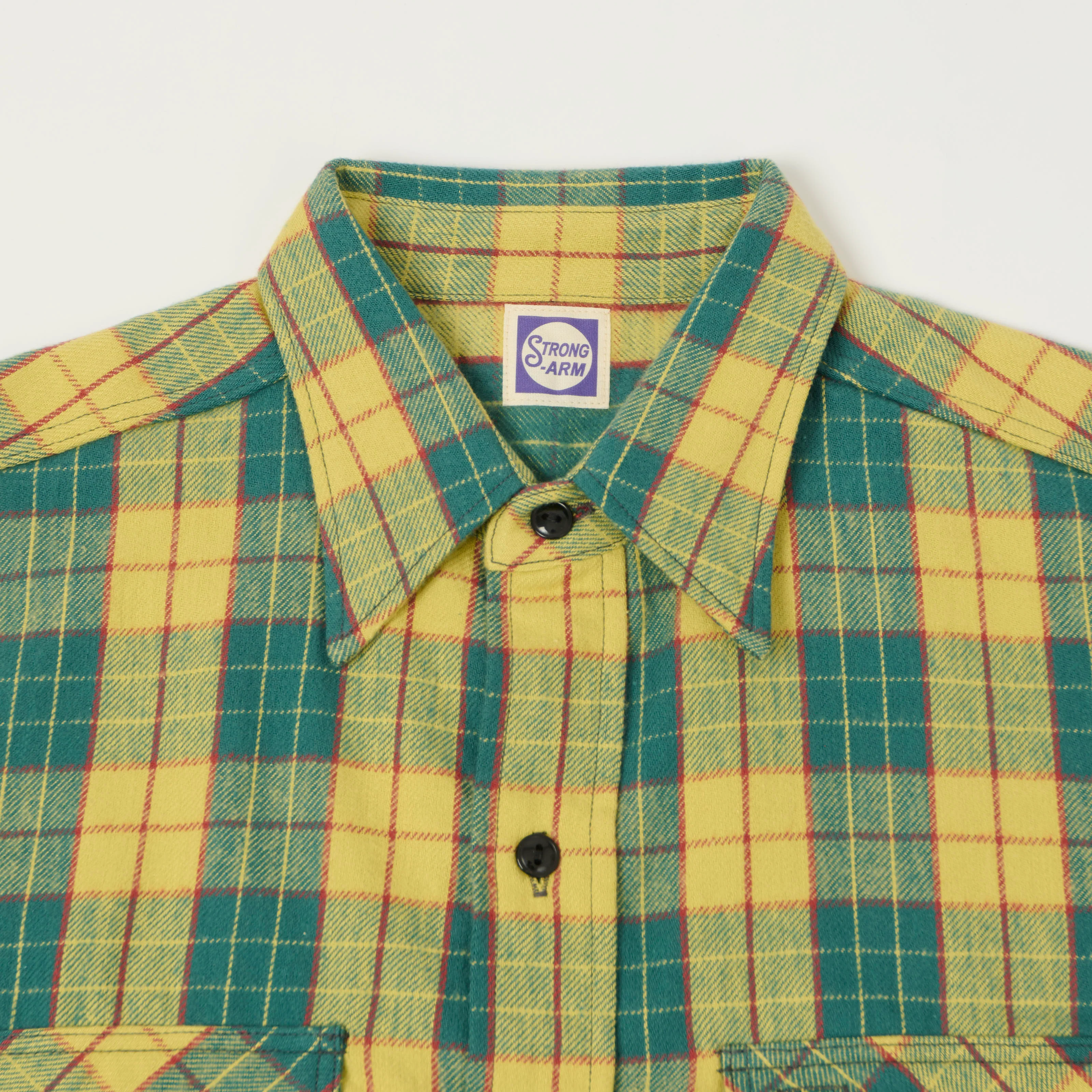 John Gluckow Lot. JG-06 'The Ancient' Flannel Shirt - Yellow - Image 2