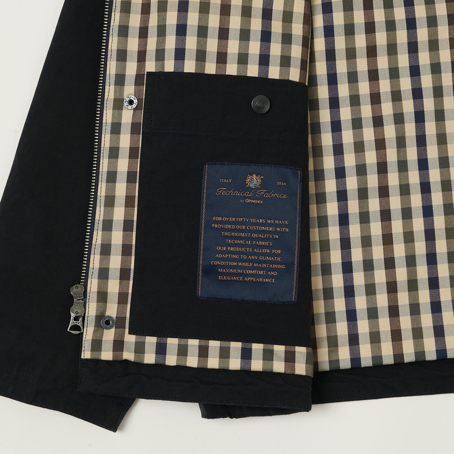 Knickerbocker 'Bay' Waxed Cotton/Nylon Jacket - Navy - Image 7