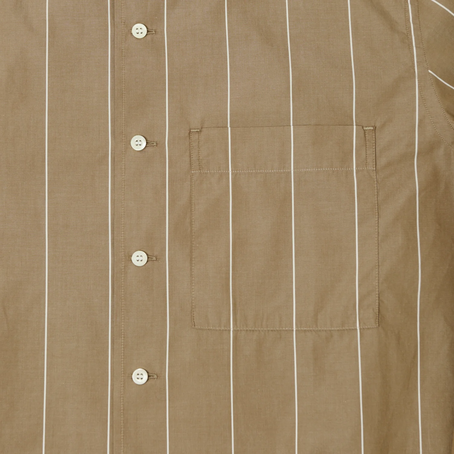 Knickerbocker Bowery Fine Cotton Shirt - Brown/White Stripe - Image 4