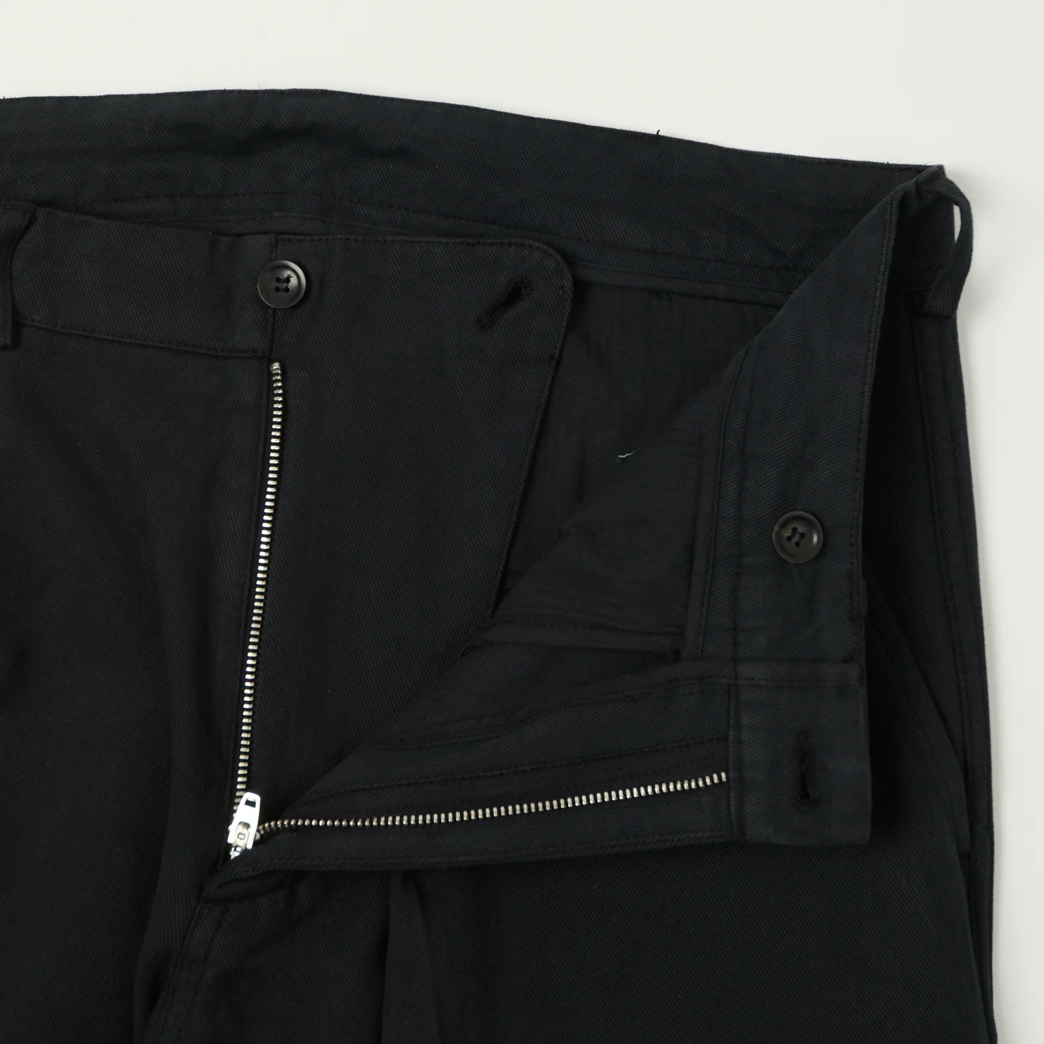 Knickerbocker Canal Pleated Twill Cotton Pant - Black - Image 4