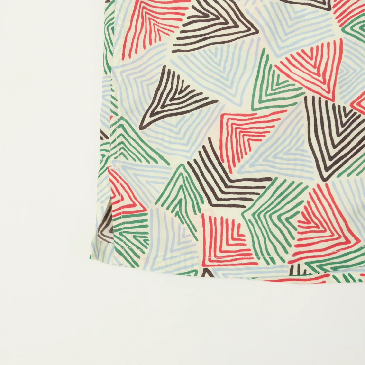 Knickerbocker Doodle Rayon & Cotton Shirt - Bone - Image 3