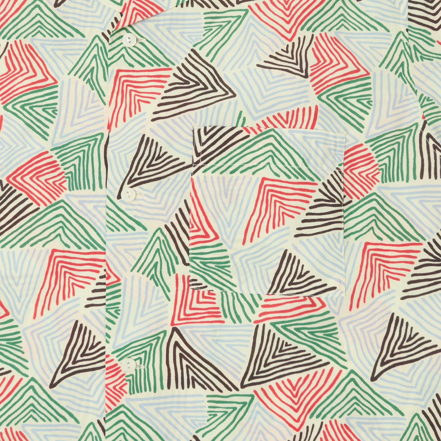 Knickerbocker Doodle Rayon & Cotton Shirt - Bone - Image 4