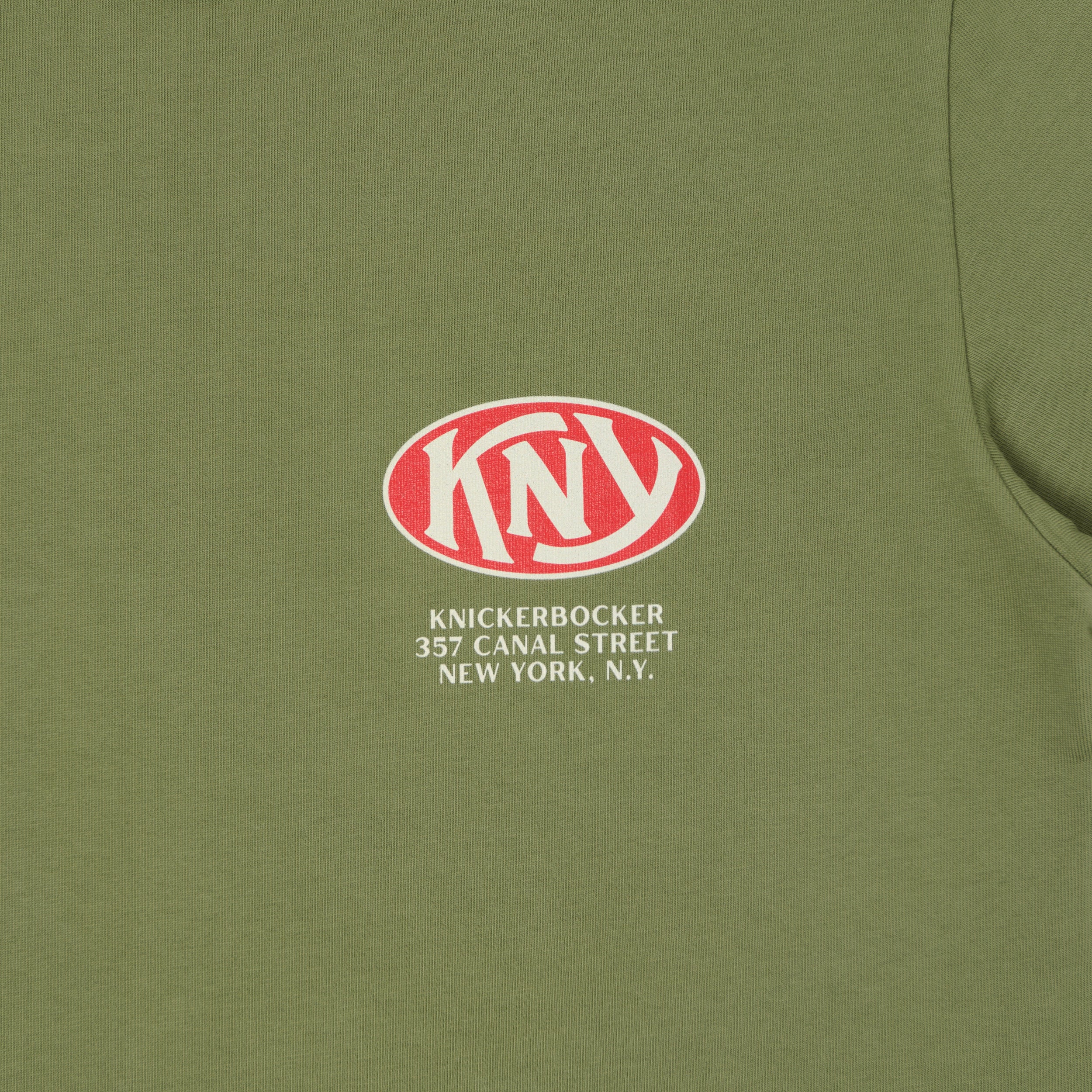 Knickerbocker 'KNY' Heavyweight T-Shirt - Olive - Image 3
