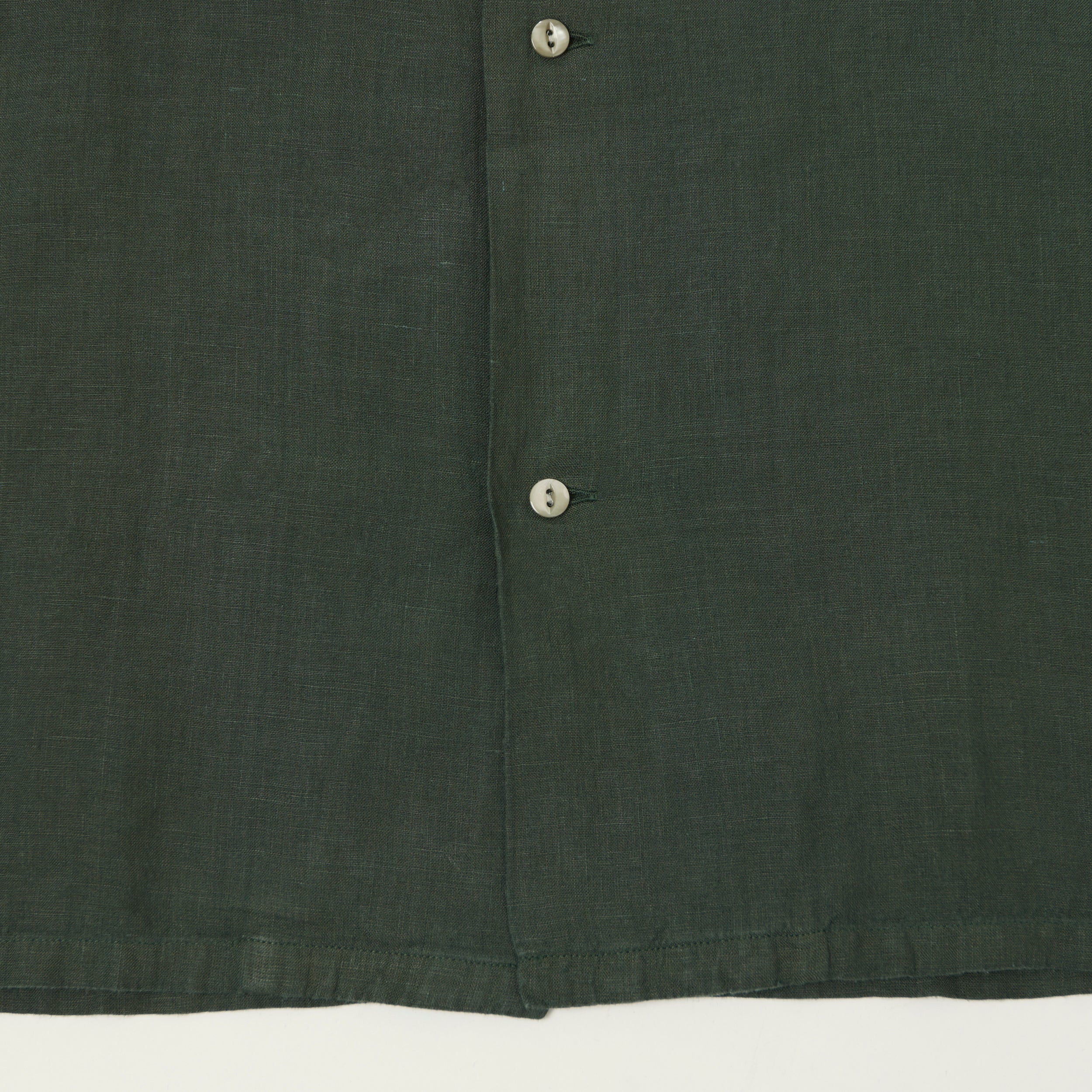 Knickerbocker 'Marina' Linen Camp Shirt - Deep Forest - Image 3
