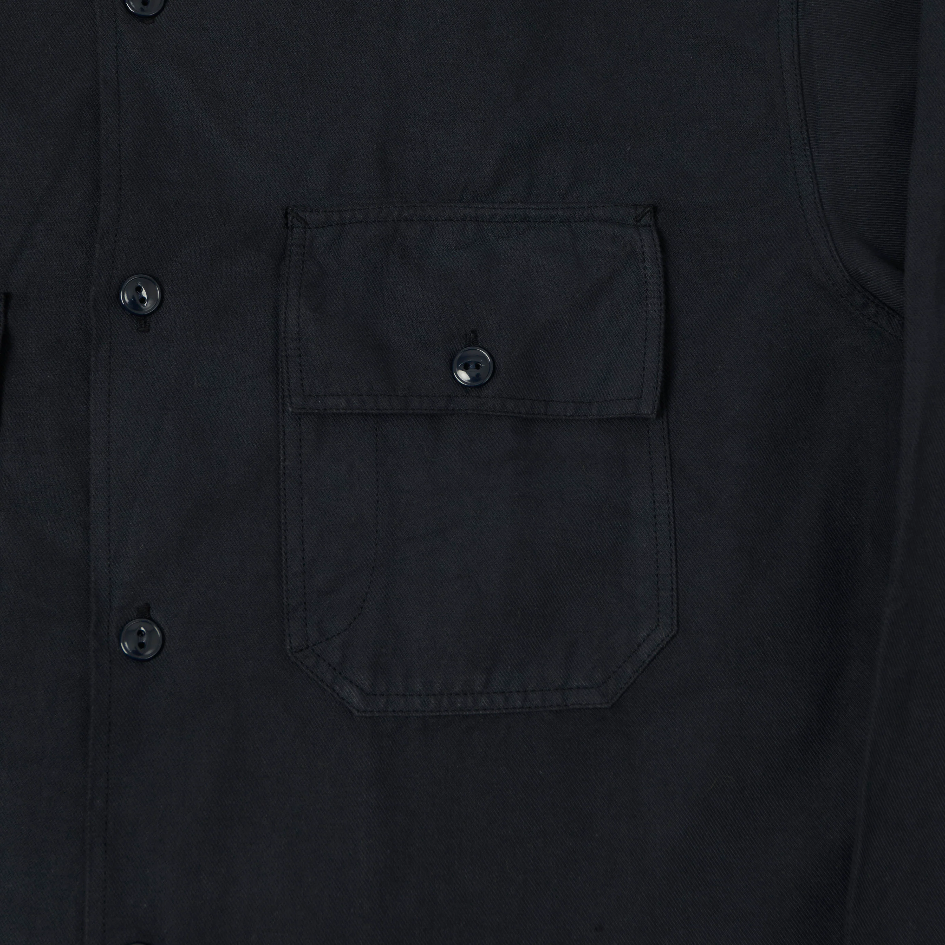 Knickerbocker 'Pacific' Cotton/Linen Twill Shirt - Navy - Image 4