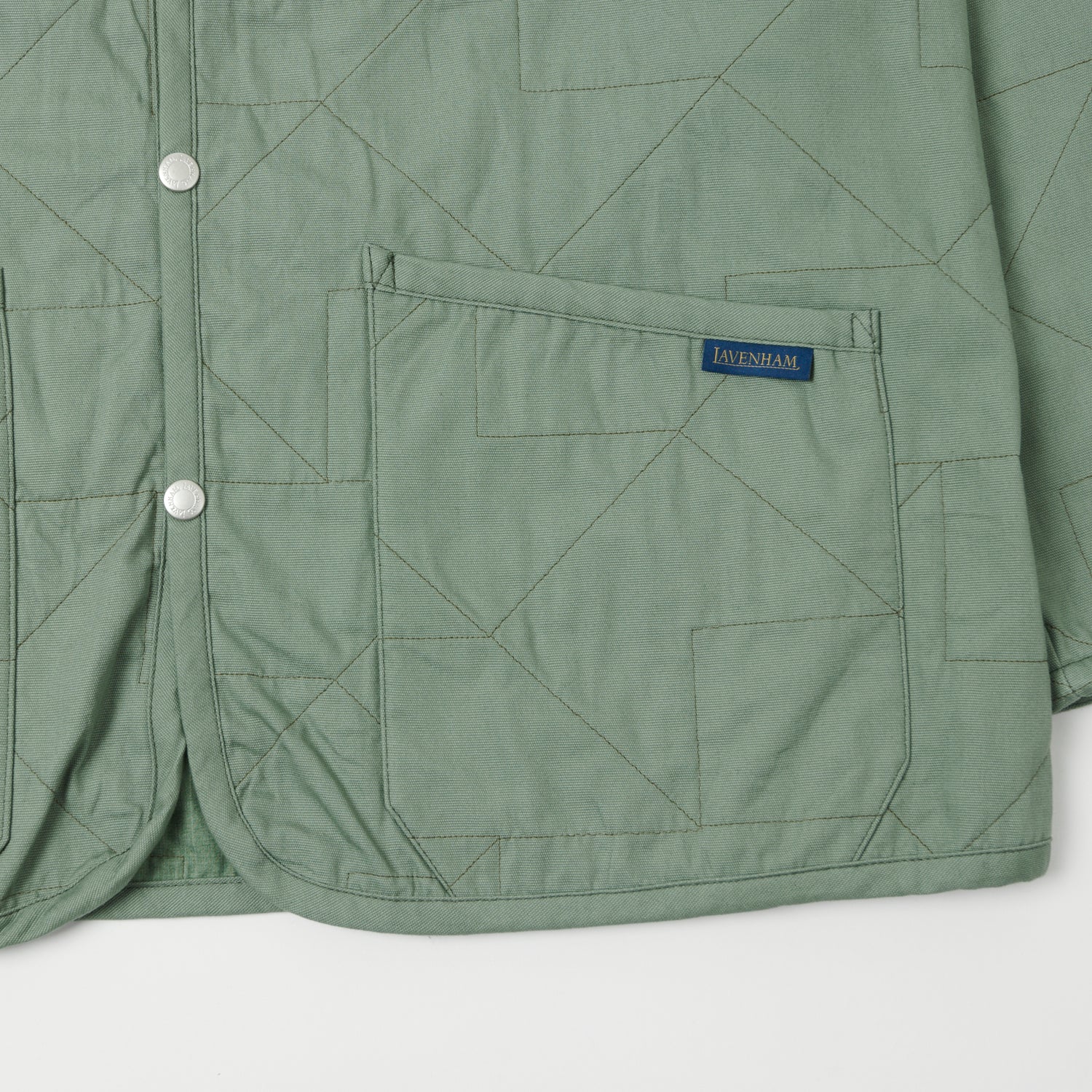 Lavenham Unwadded Worker Raydon Jacket - Leaf Green - Image 3