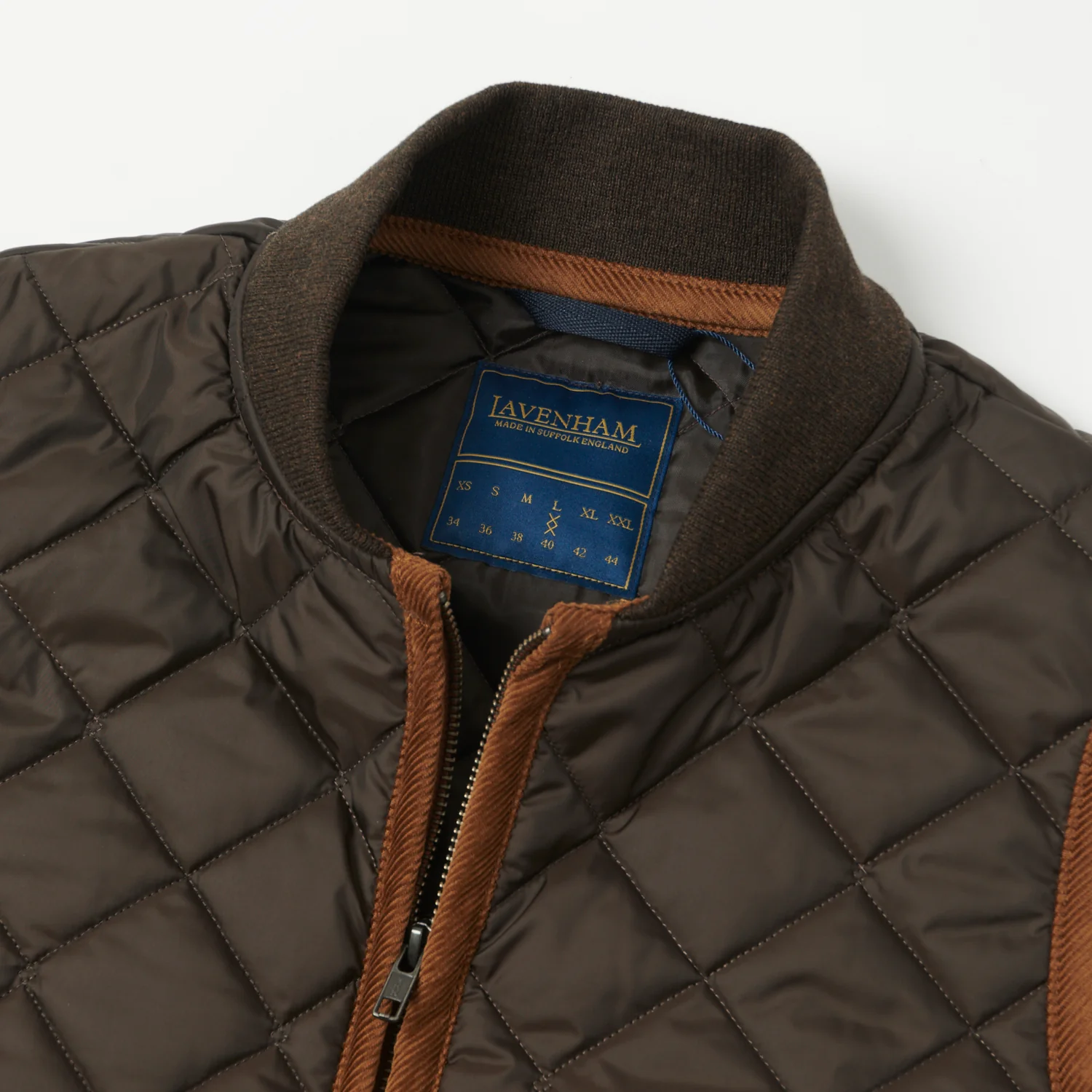 Lavenham Zip Bomber Gilet - Dark Chocolate - Image 2