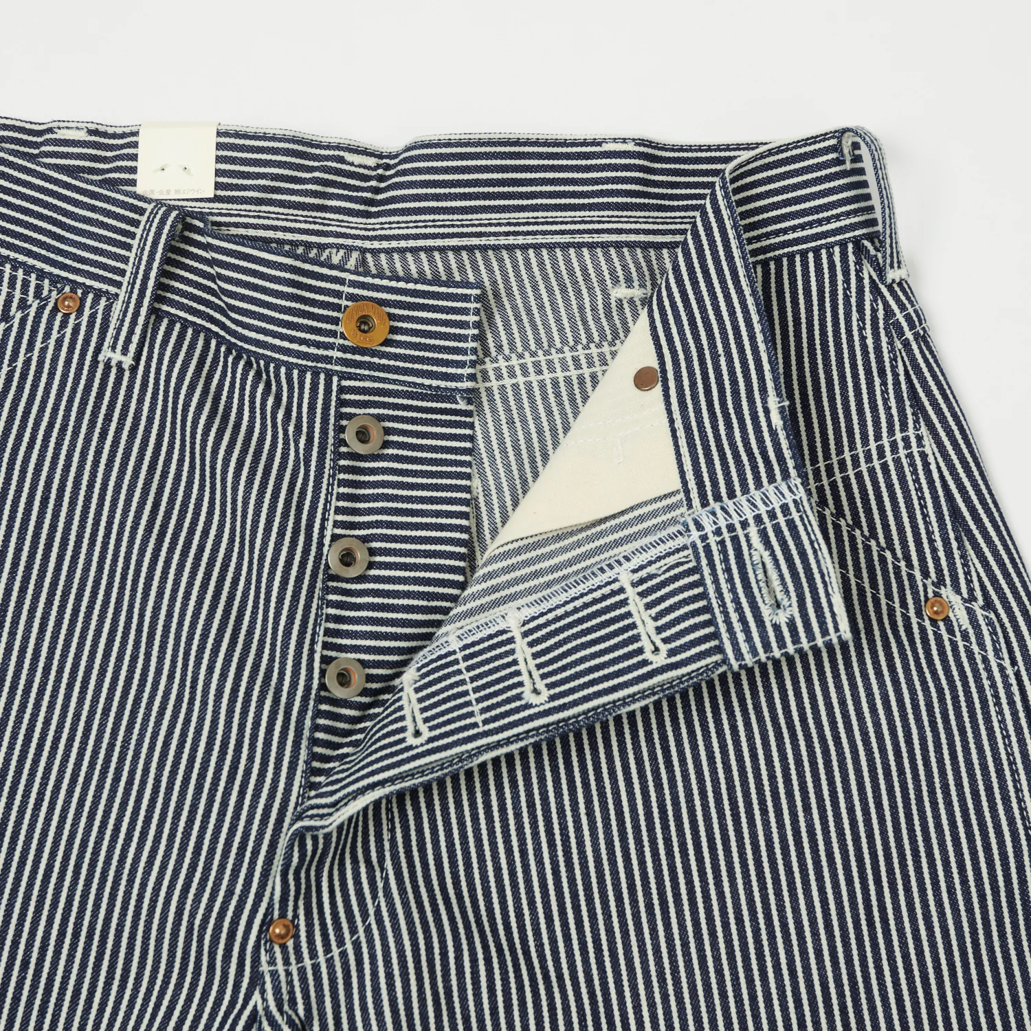 Lee Archives 1949 'Dungaree' 191B Wide Straight Trouser - Hickory Stripe Raw - Image 4