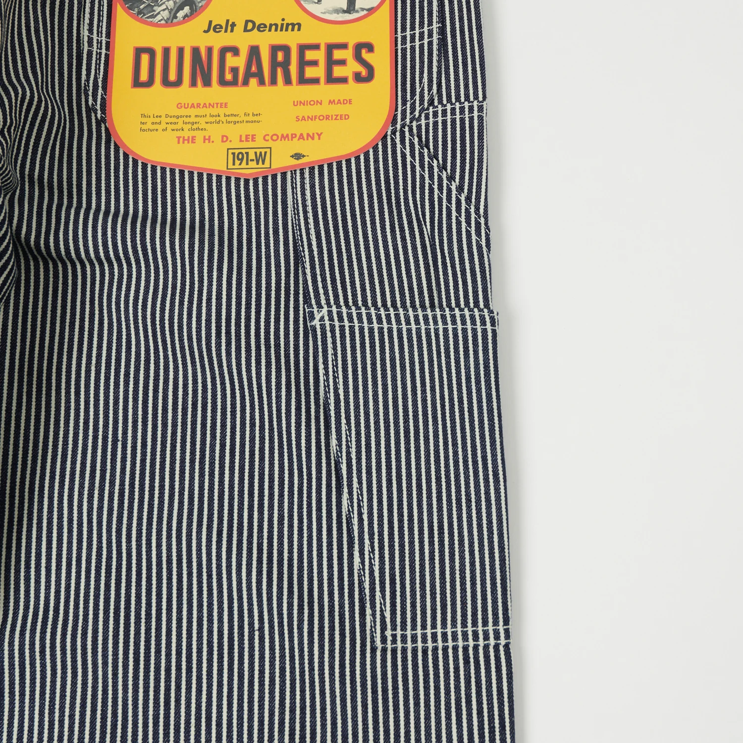 Lee Archives 1949 'Dungaree' 191B Wide Straight Trouser - Hickory Stripe Raw - Image 5